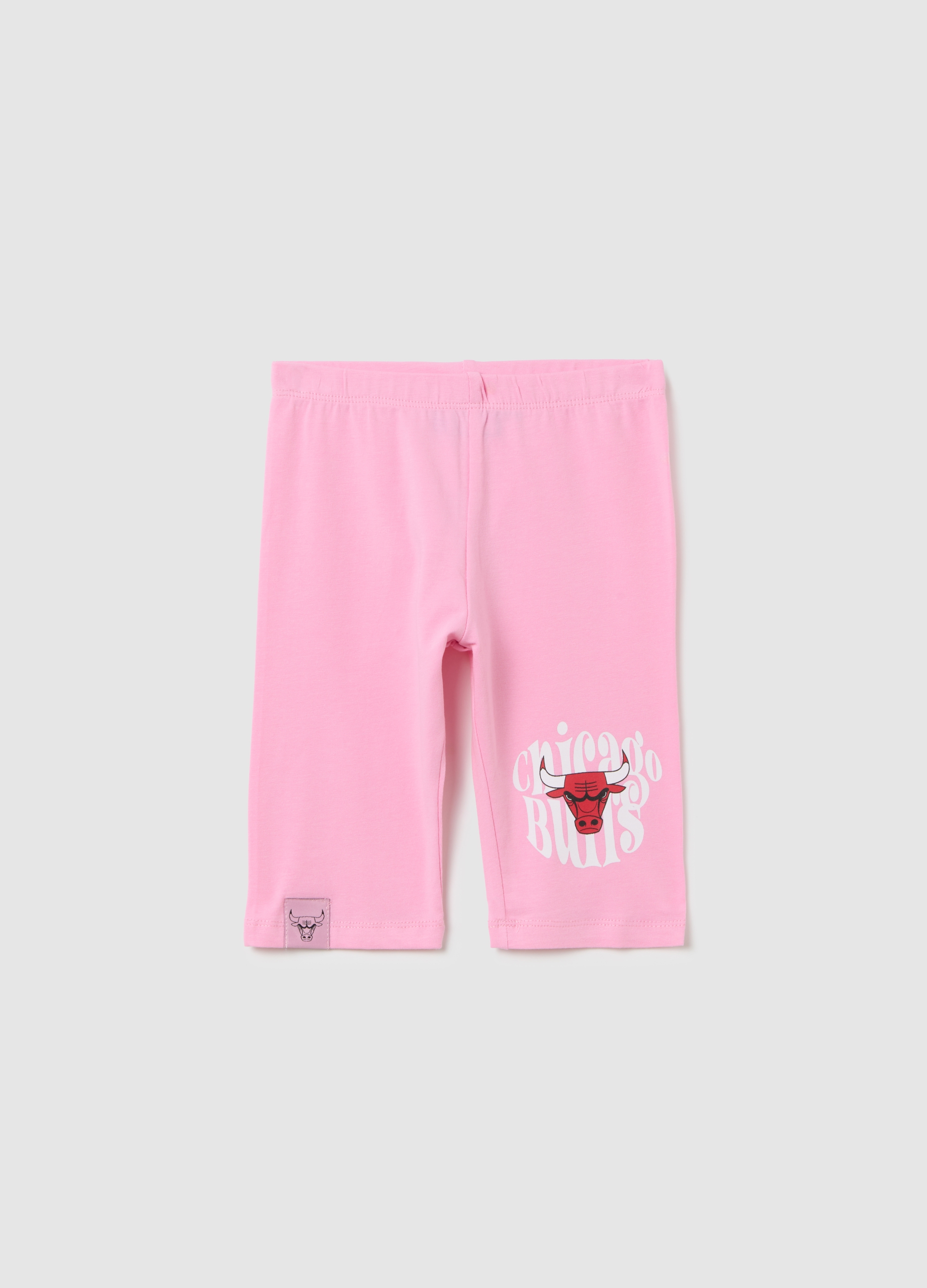 OVS, Pantaloncini Da Bambina In Cotone Rosa Skinny Fit, Rosa, Taglia: 5-6