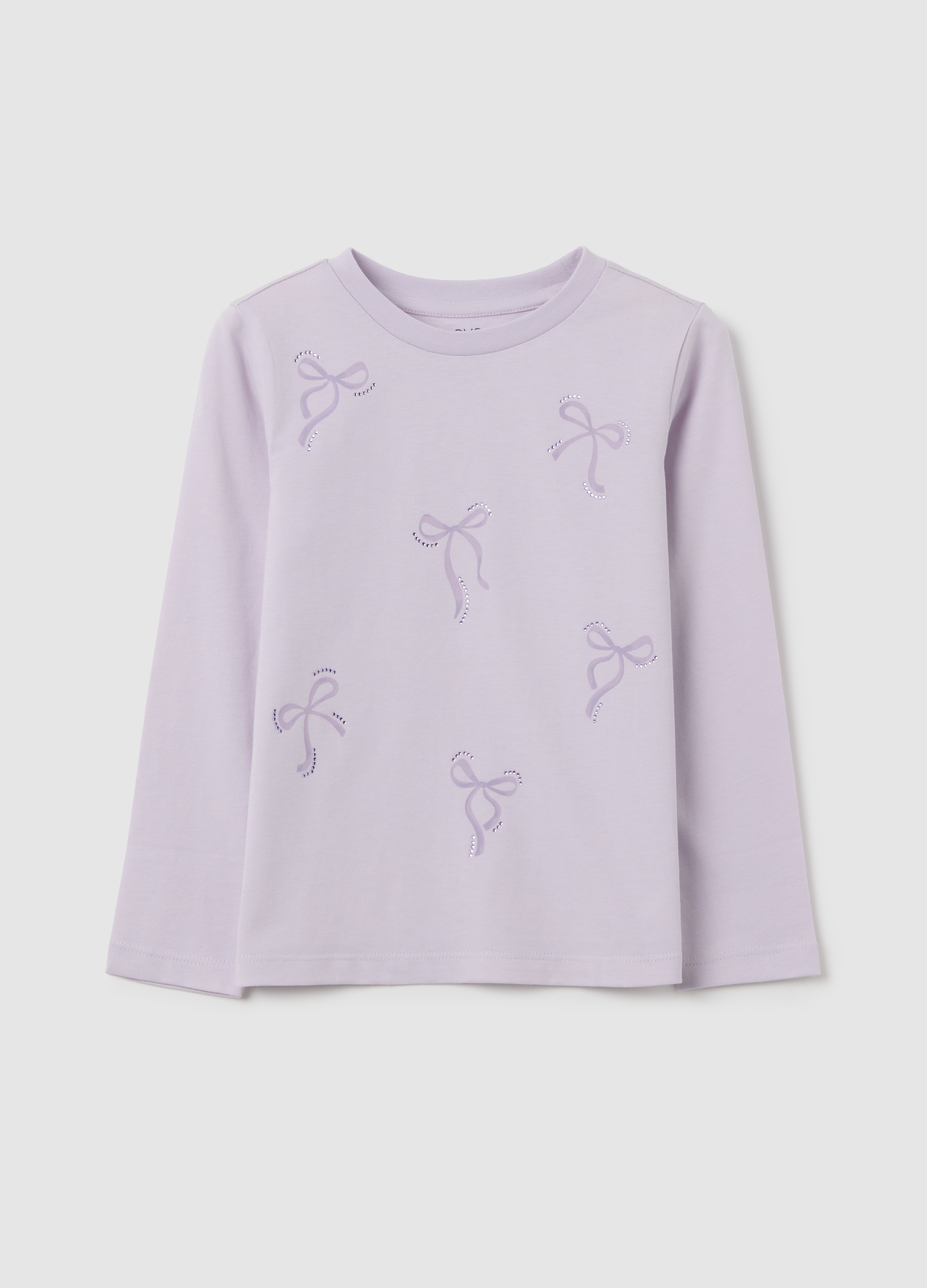 OVS KIDS, Maglietta Da Bambina In Puro Cotone Viola Regular Fit, Viola, Taglia: 4-5