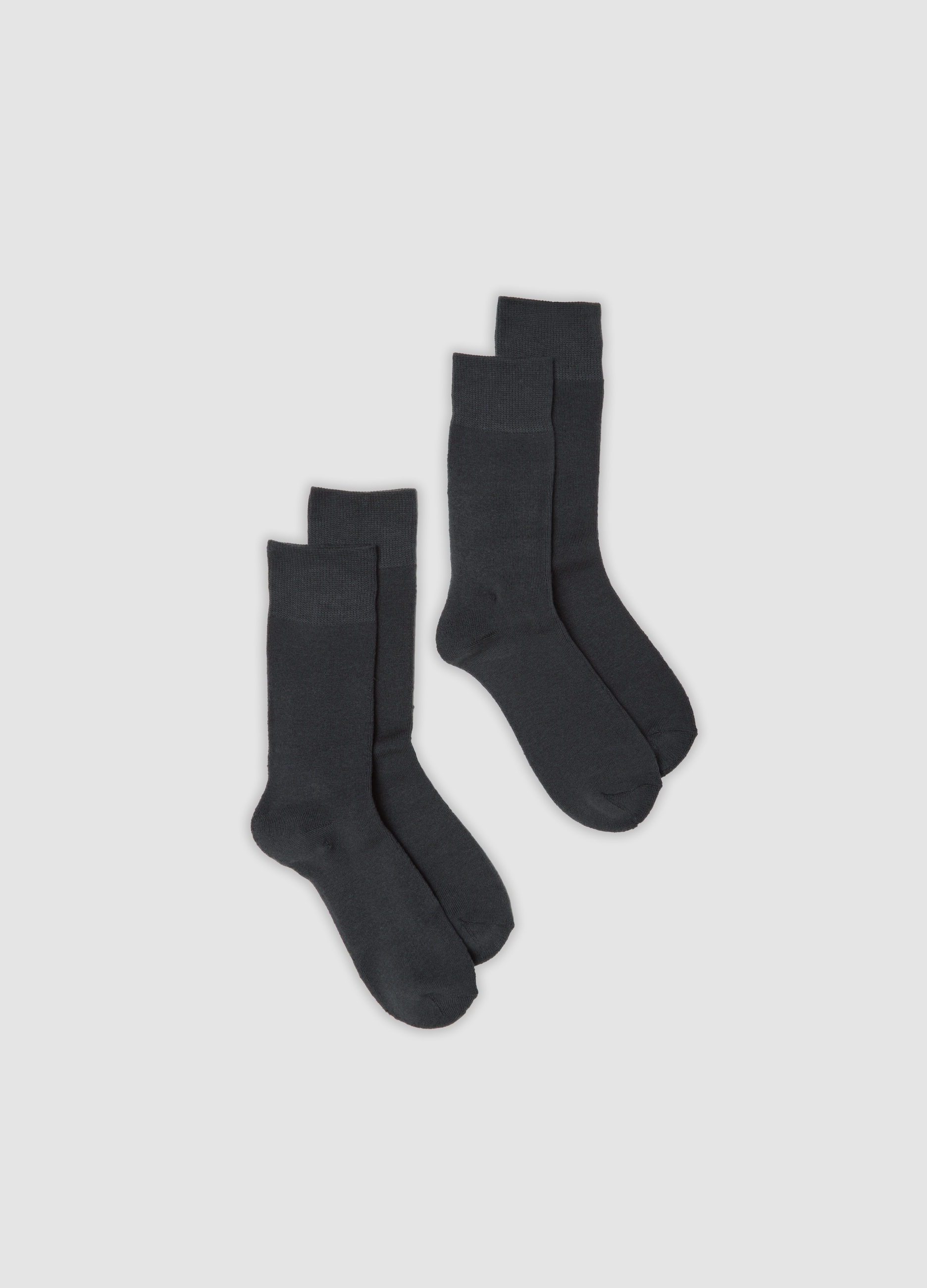 OVS, Bipack Di Calze Midi Grigie In Tessuto Elasticizzato, Uomo, Grigio, Taglia: ONE SIZE