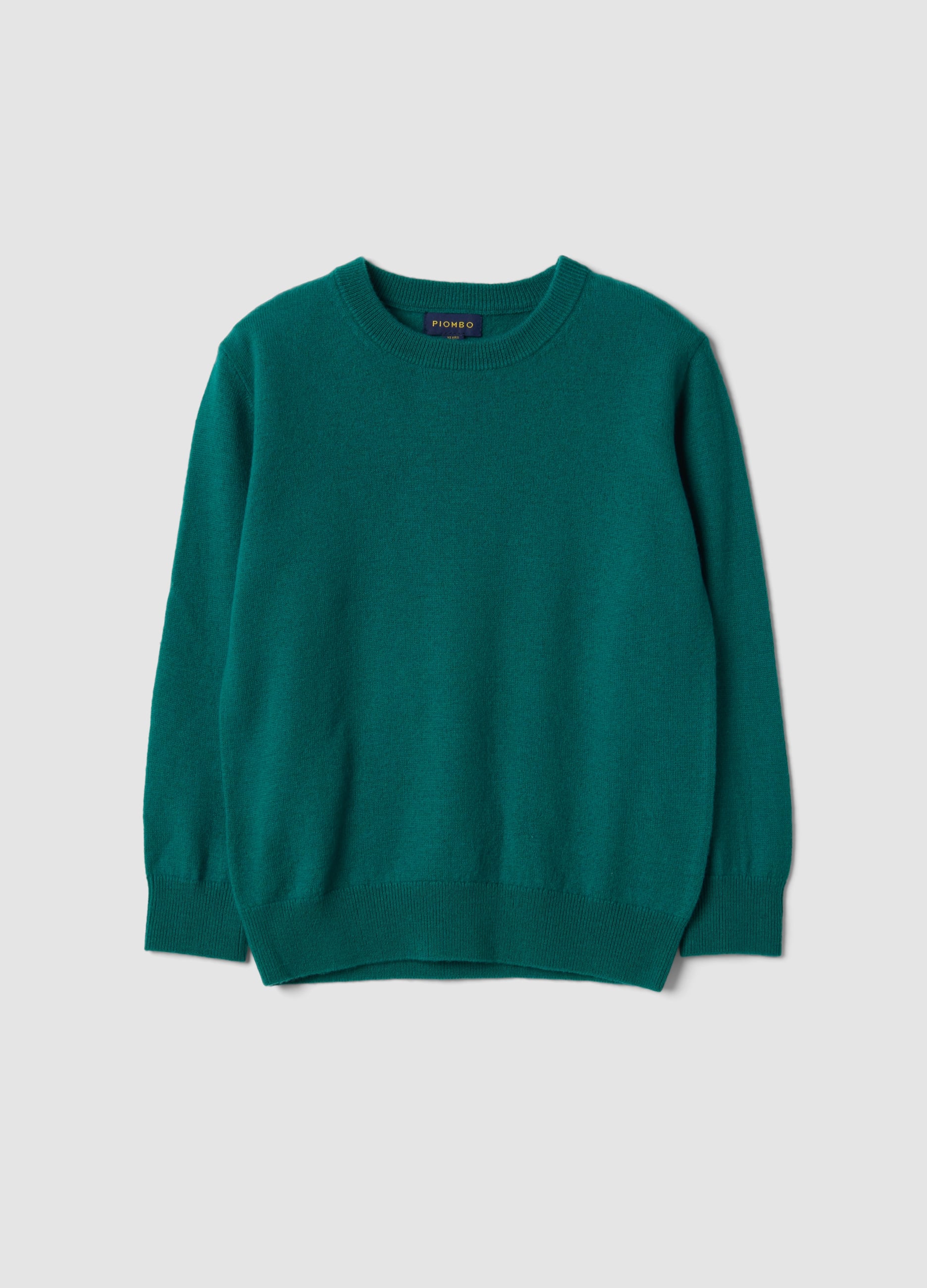 PIOMBO KIDS, Maglia Verde In Pura Lana A Maniche Lunghe Regular Fit, Bambino, Verde, Taglia: 8