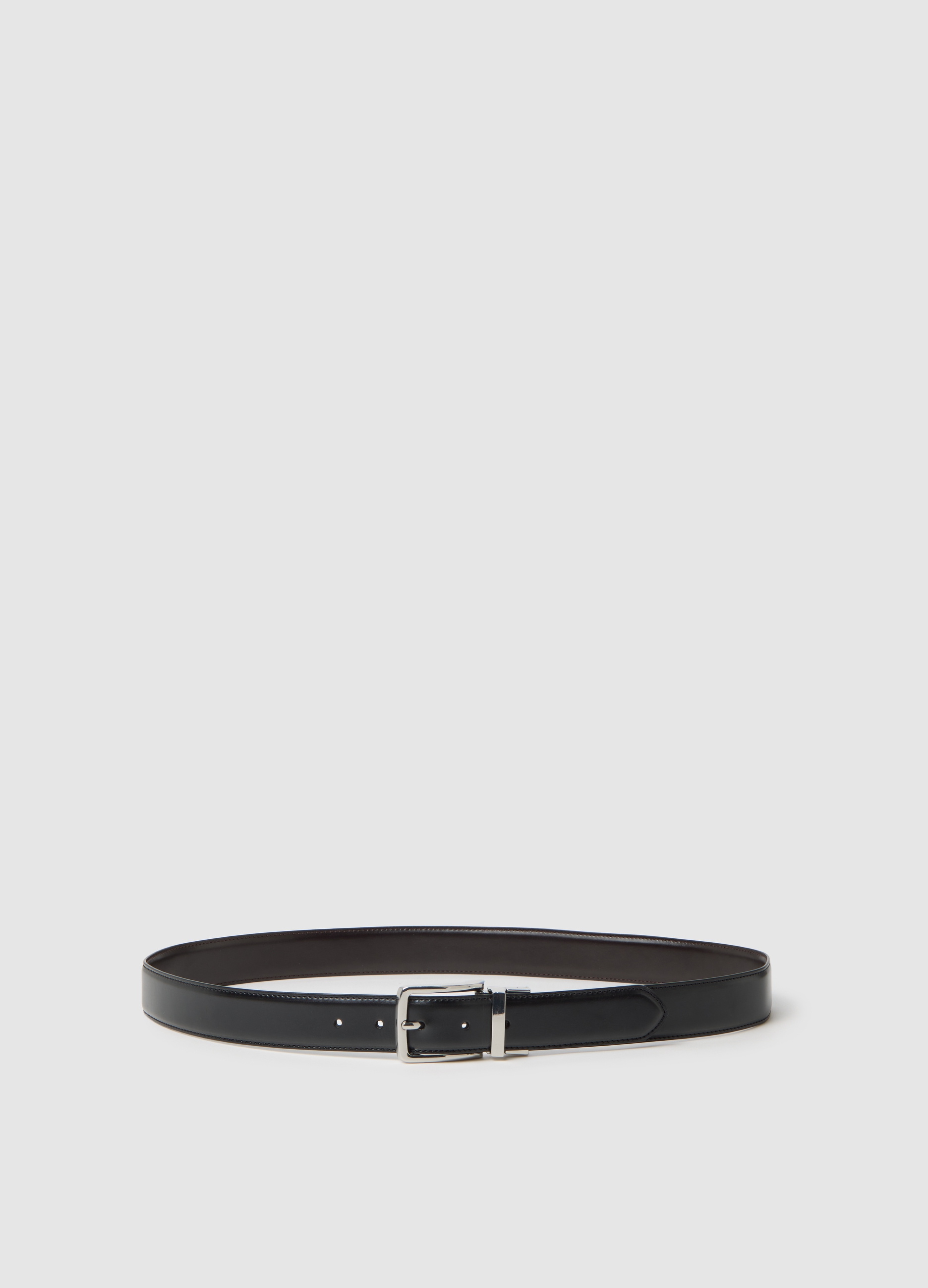 Cinturón De Cuero Auténtico Multicolor, Hombre, Negro/Marrón, Talla: 095