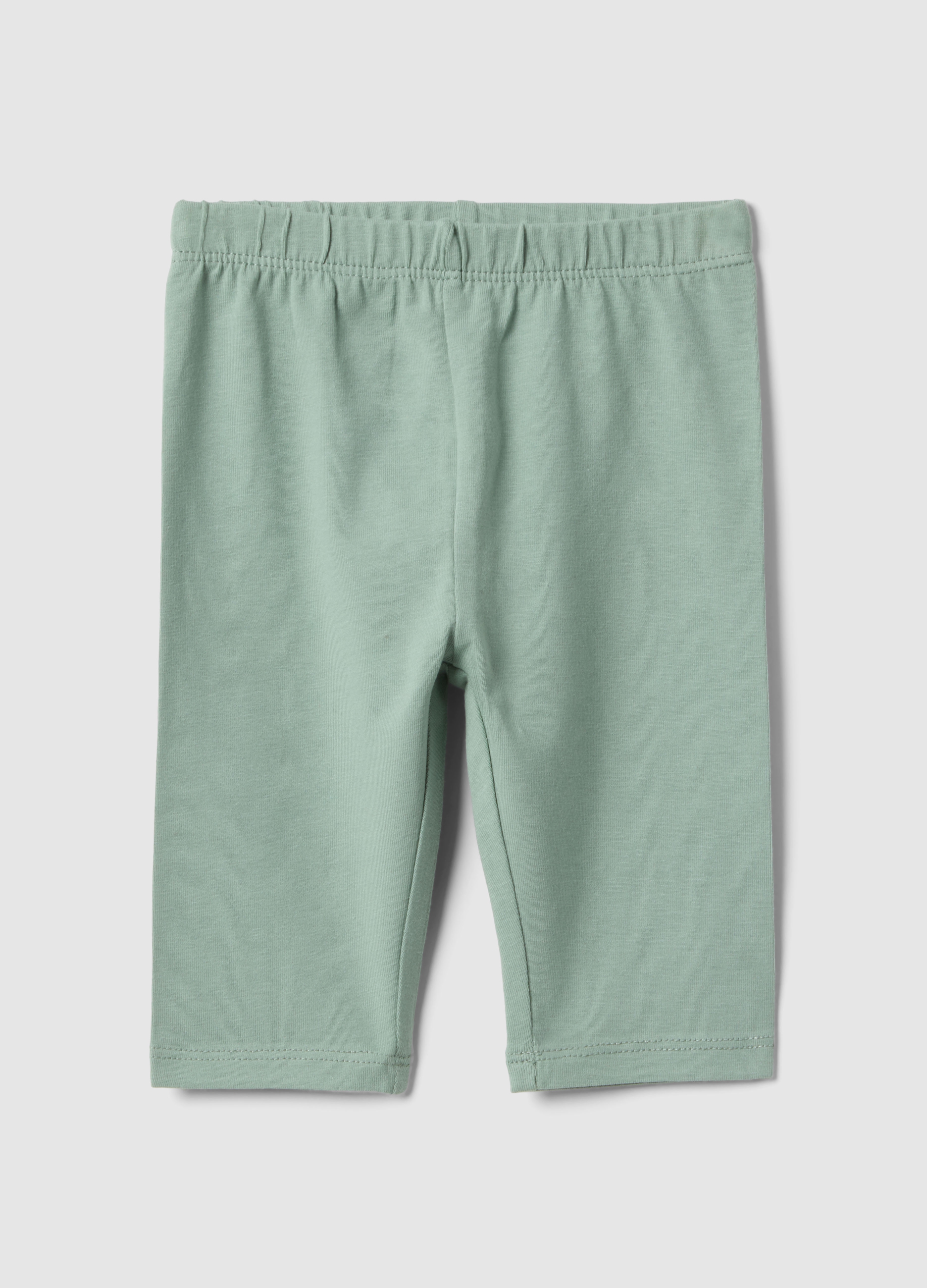 FAGOTTINO, Leggings De Algodón Elástico Verde Para Niñas Ajuste Ceñido, Niña, Verde hoja, Talla: 12-18