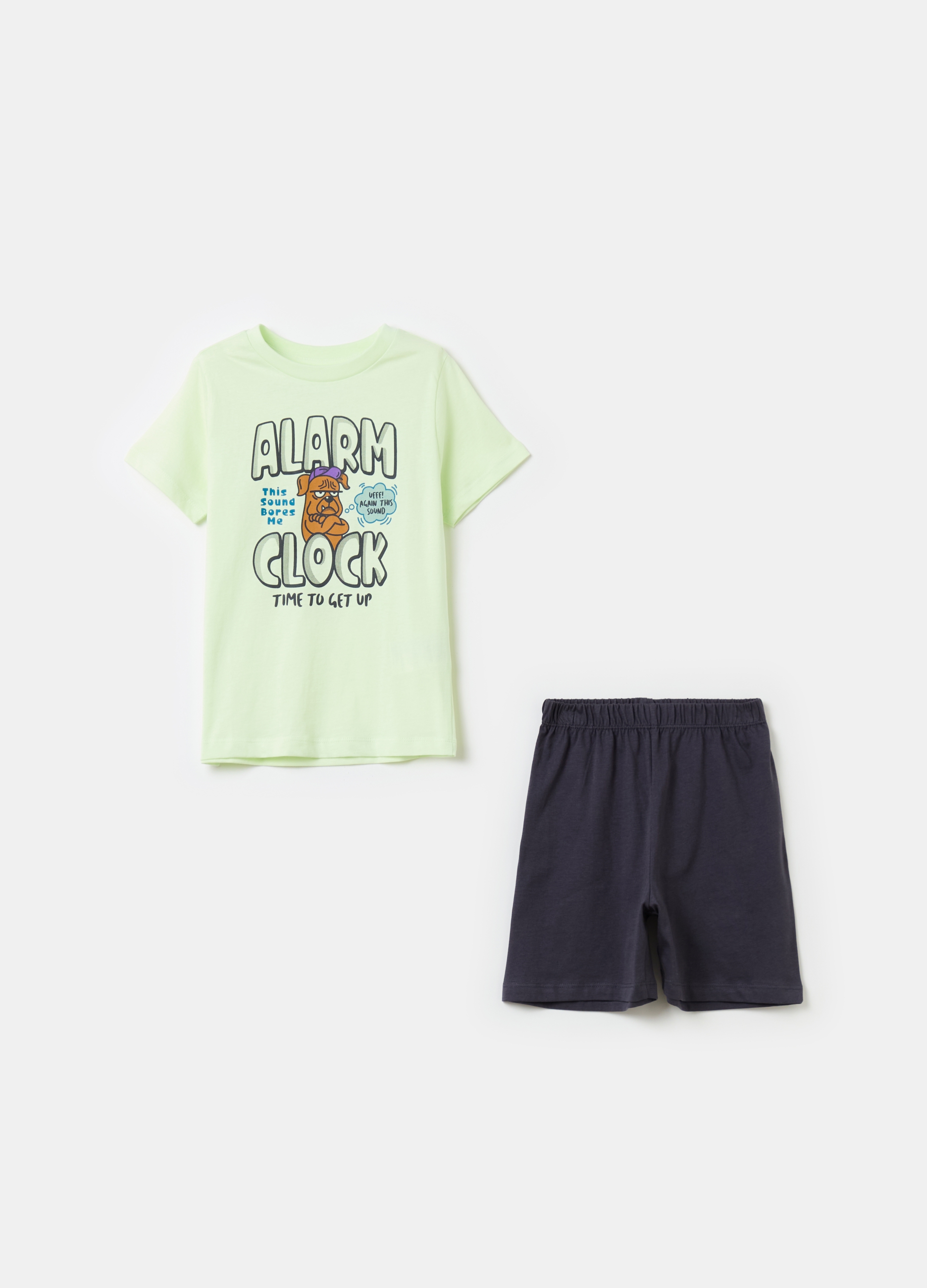 OVS, Pigiama In Cotone Bio Stampa Cane, Bambino, Multicolor, Taglia: 5-6