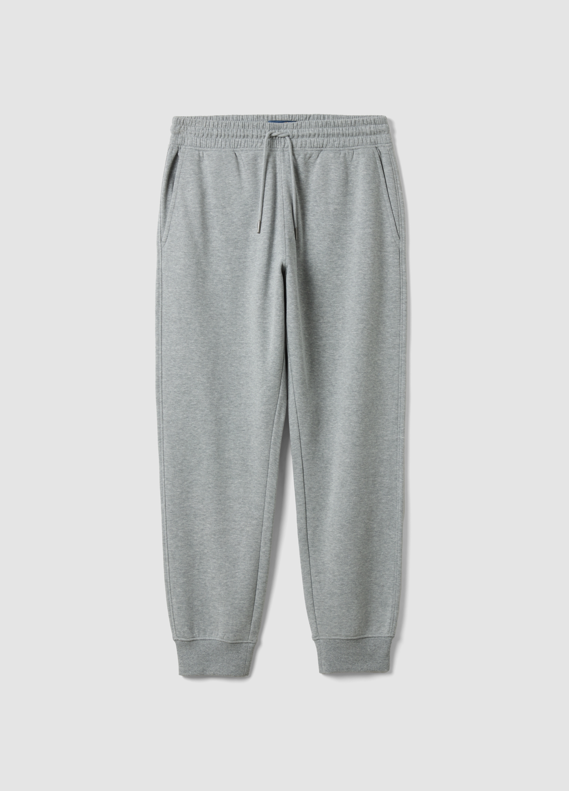 OVS, Jogger Grigi In Misto Cotone Con Fondo A Polsino E Coulisse, Uomo, Grigio, Taglia: S