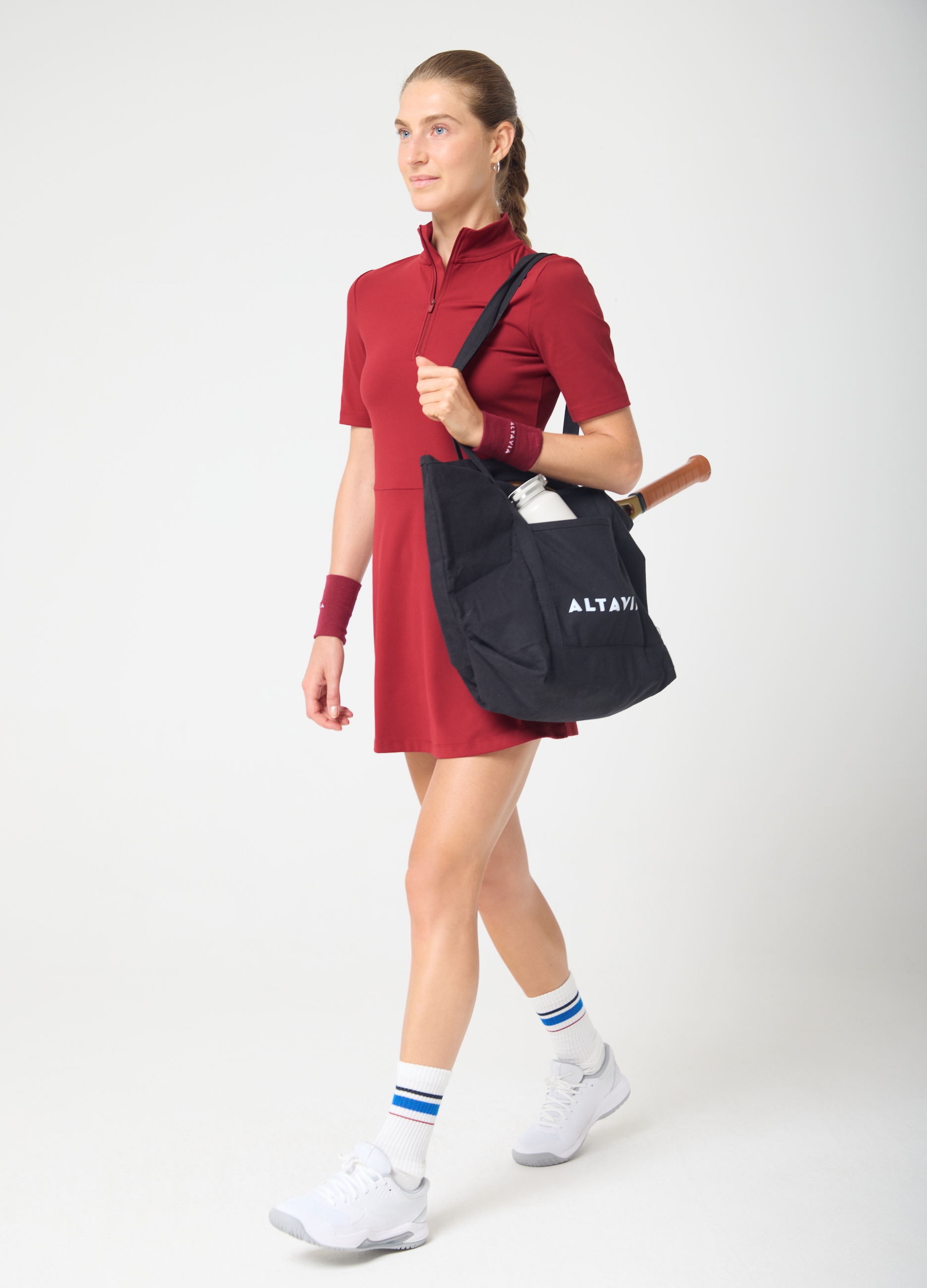 ALTAVIA COURT, Abito Sportivo In Tessuto Elasticizzato Traspirante Altavia Court, Donna, Rosso, Taglia: XS