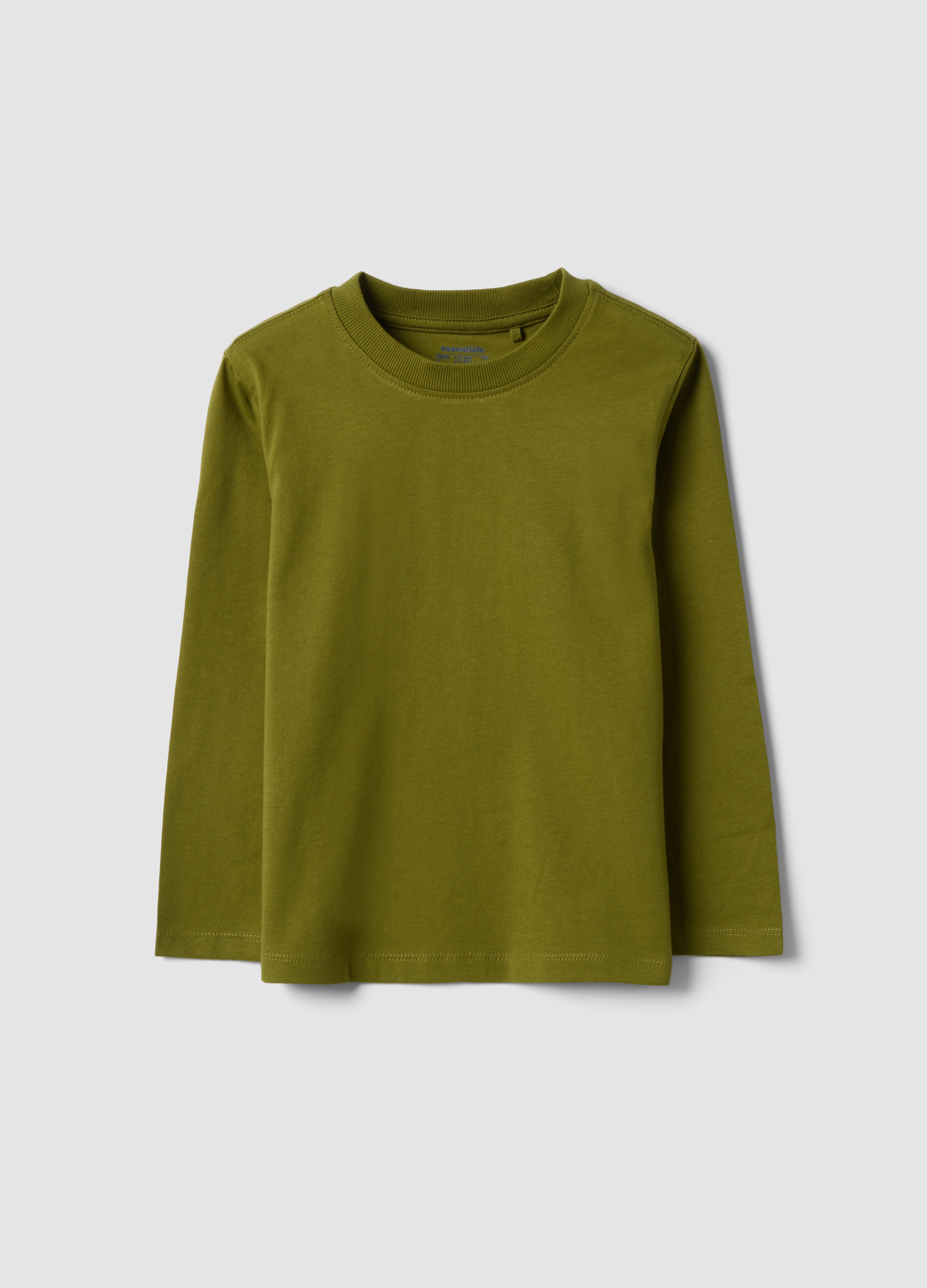 OVS KIDS, T-shirt Verde In Puro Cotone Organico A Girocollo Per Bambino Regular Fit, Verde, Taglia: 6-7