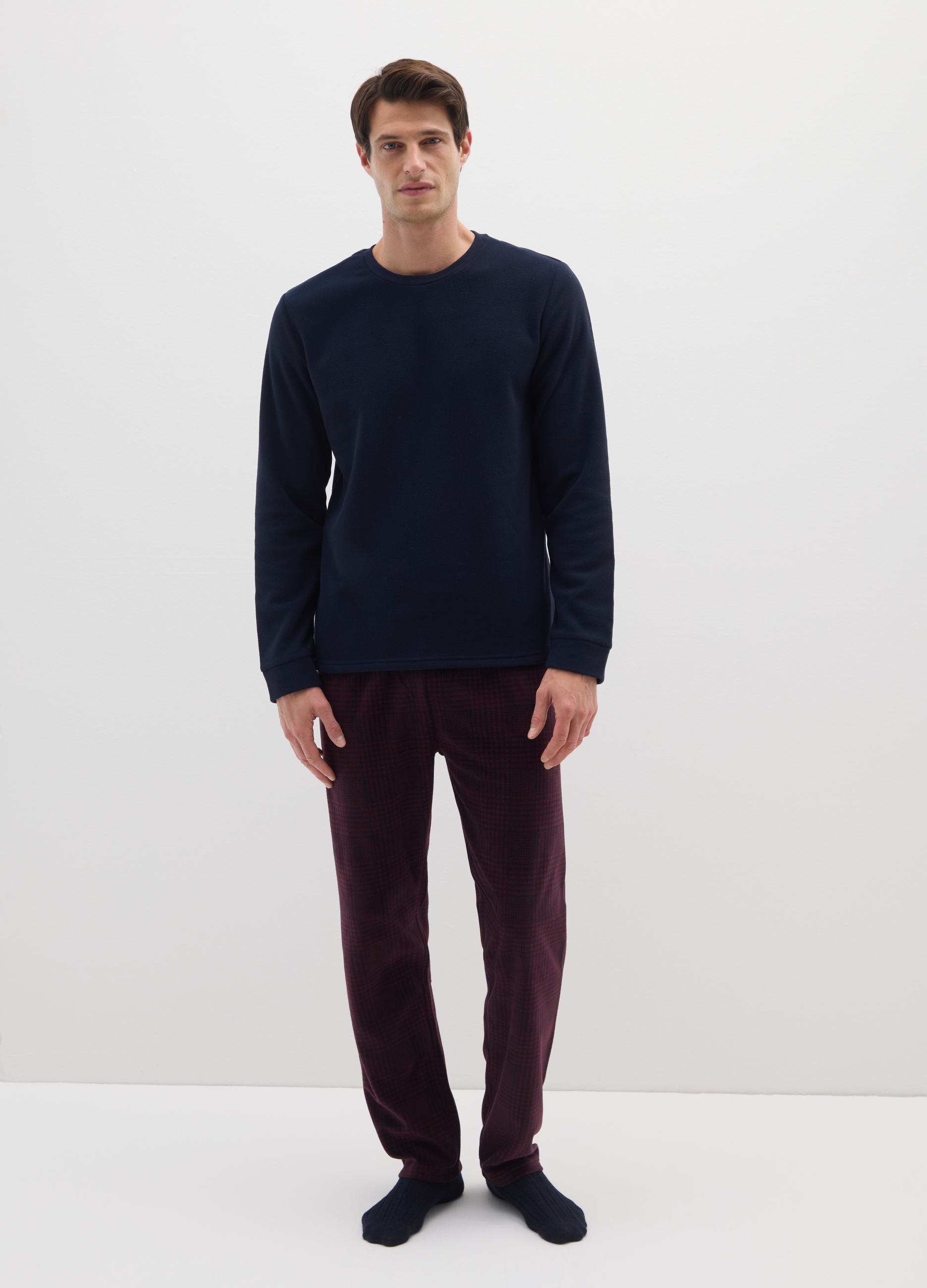 OVS, Pigiama In Fleece Verde Regular Fit, Uomo, Multicolor, Taglia: M