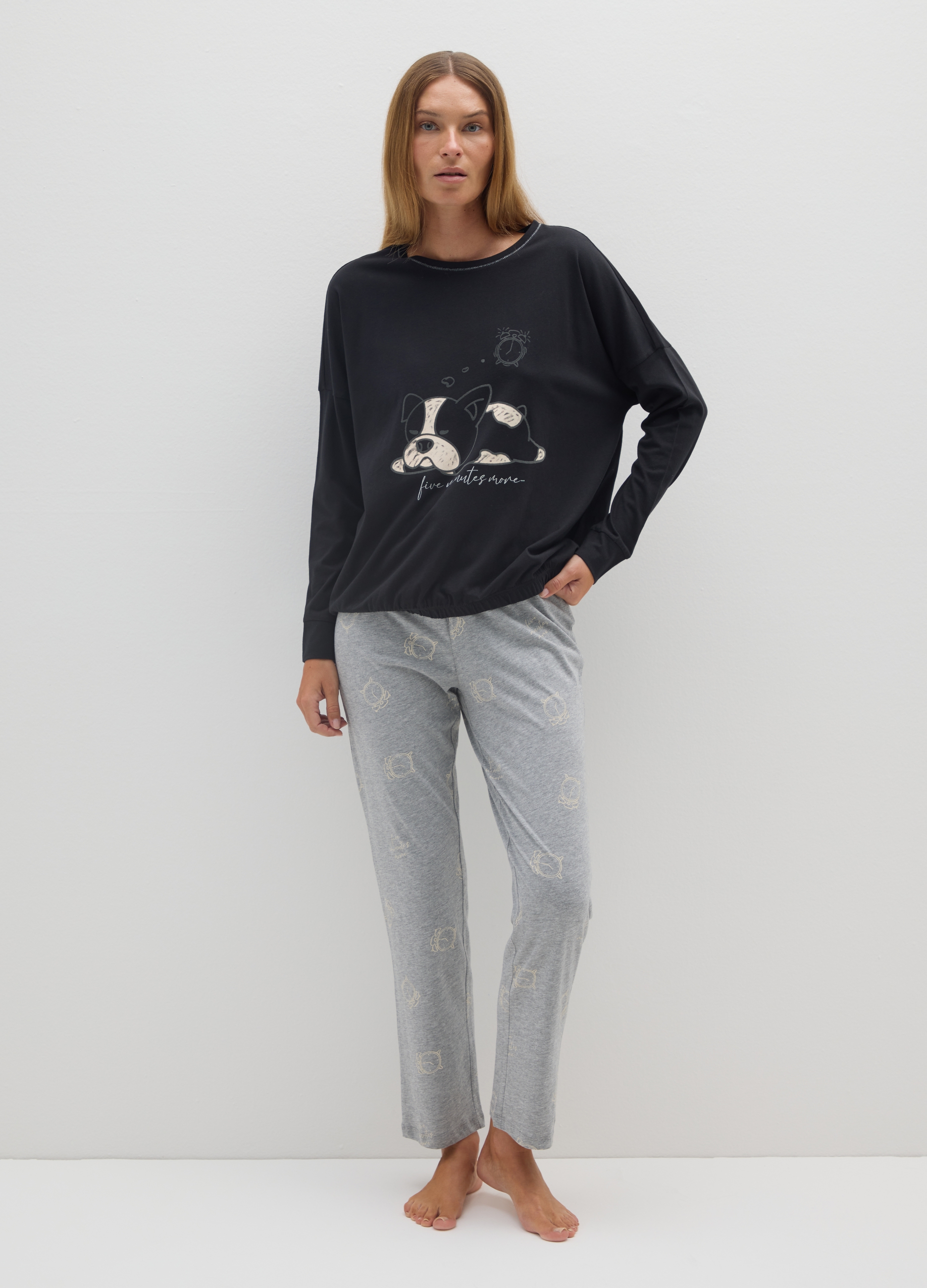 OVS, Pigiama In Puro Cotone Multicolor Regular Fit, Donna, Multicolor, Taglia: L