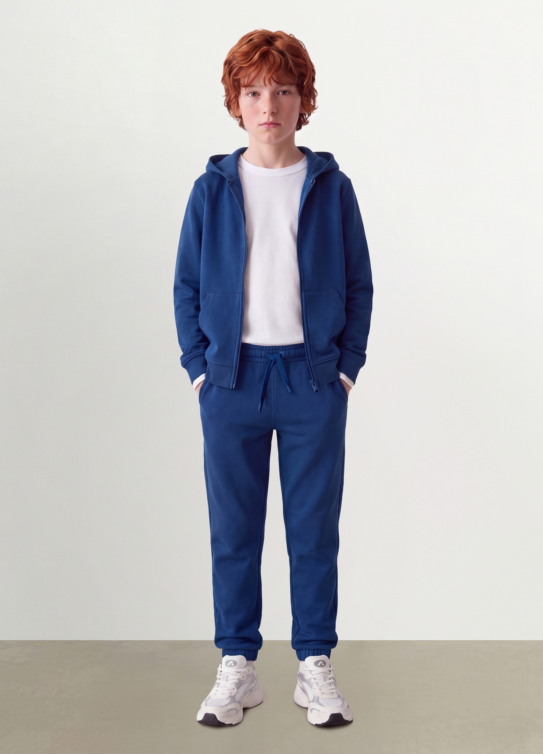 OVS KIDS, Jogger Blu In Puro Cotone Organico Con Coulisse Per Ragazzo, Bambino, Blu, Taglia: 12-13
