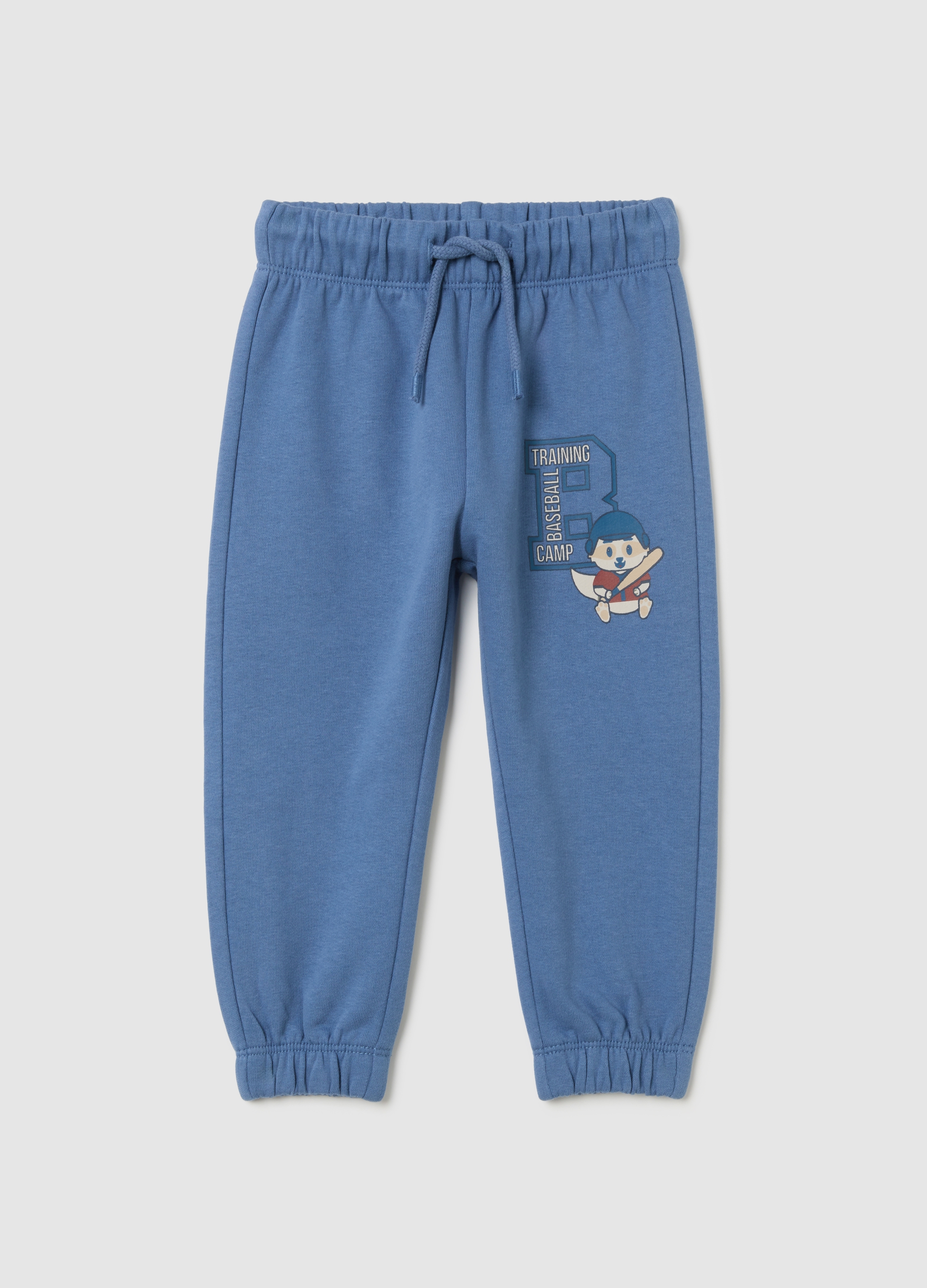 FAGOTTINO, Pantaloni Jogger Da Bimbo In Puro Cotone Blu Regular Fit, Bambino, Blu, Taglia: 9-12