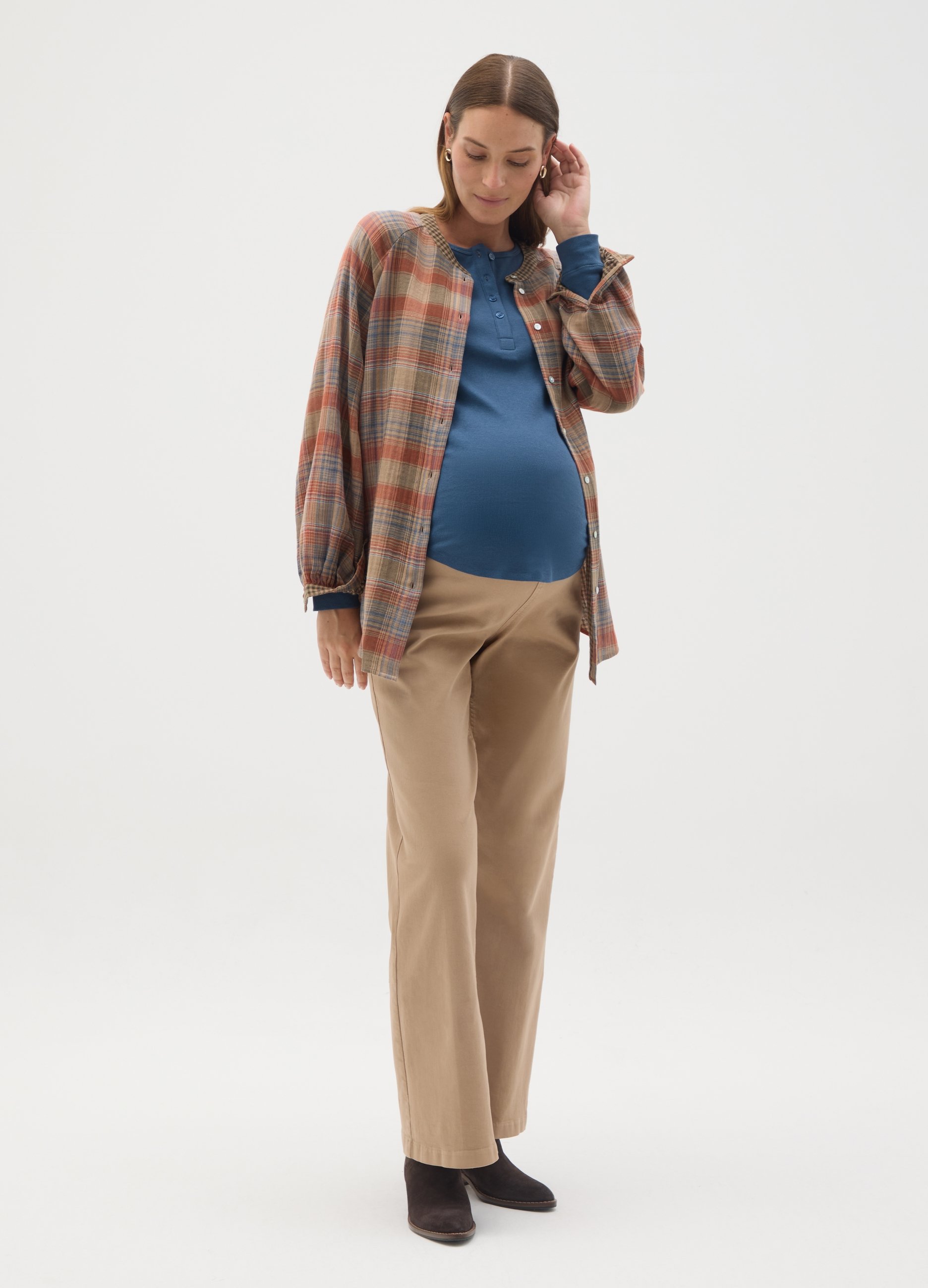 OVS, Vaqueros Premamá Beige Amplios, Mujer, Beige, Talla: 34