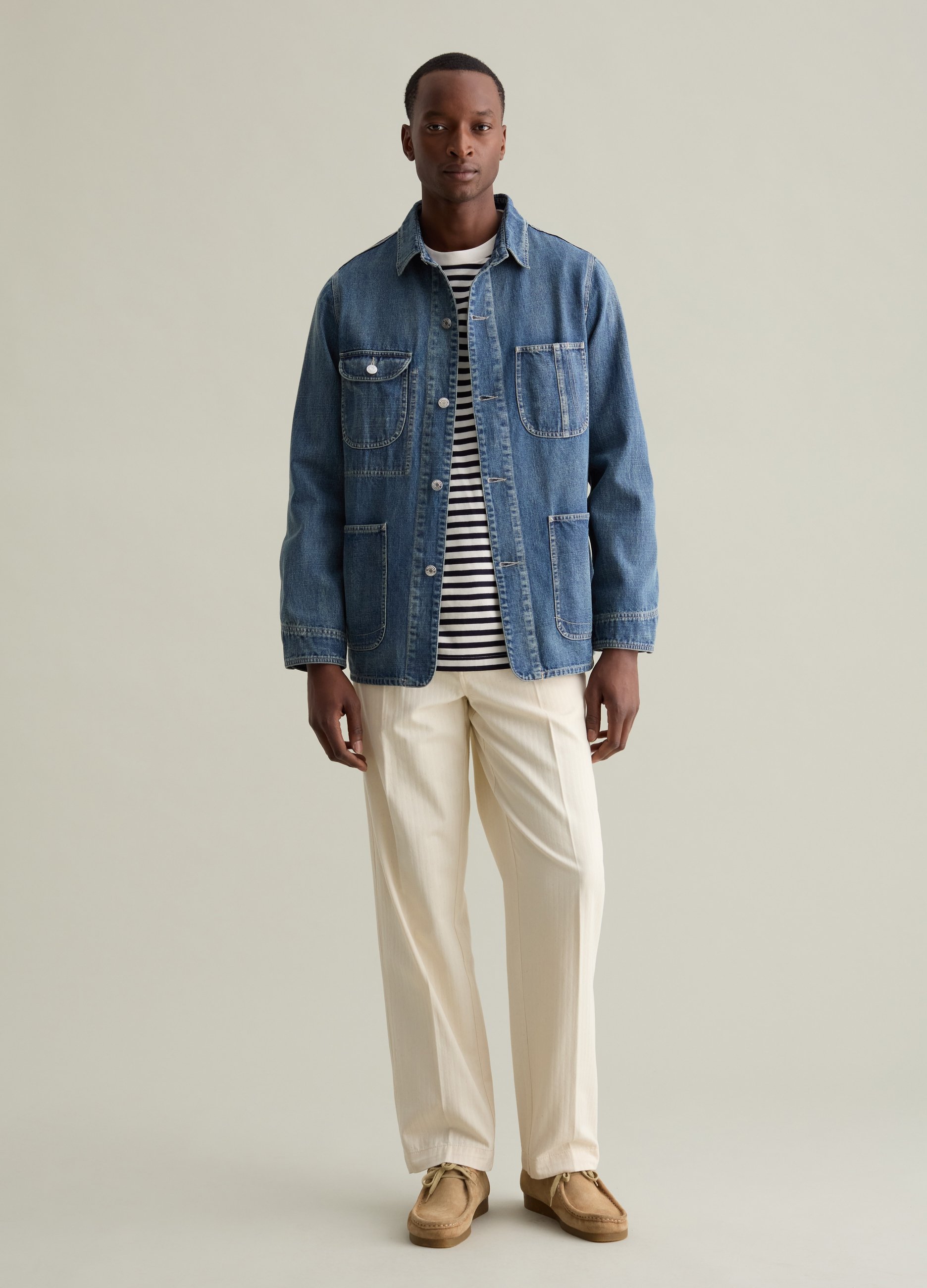 PIOMBO, Sobrecamisa De Denim, Hombre, Lavado medio, Talla: XXL