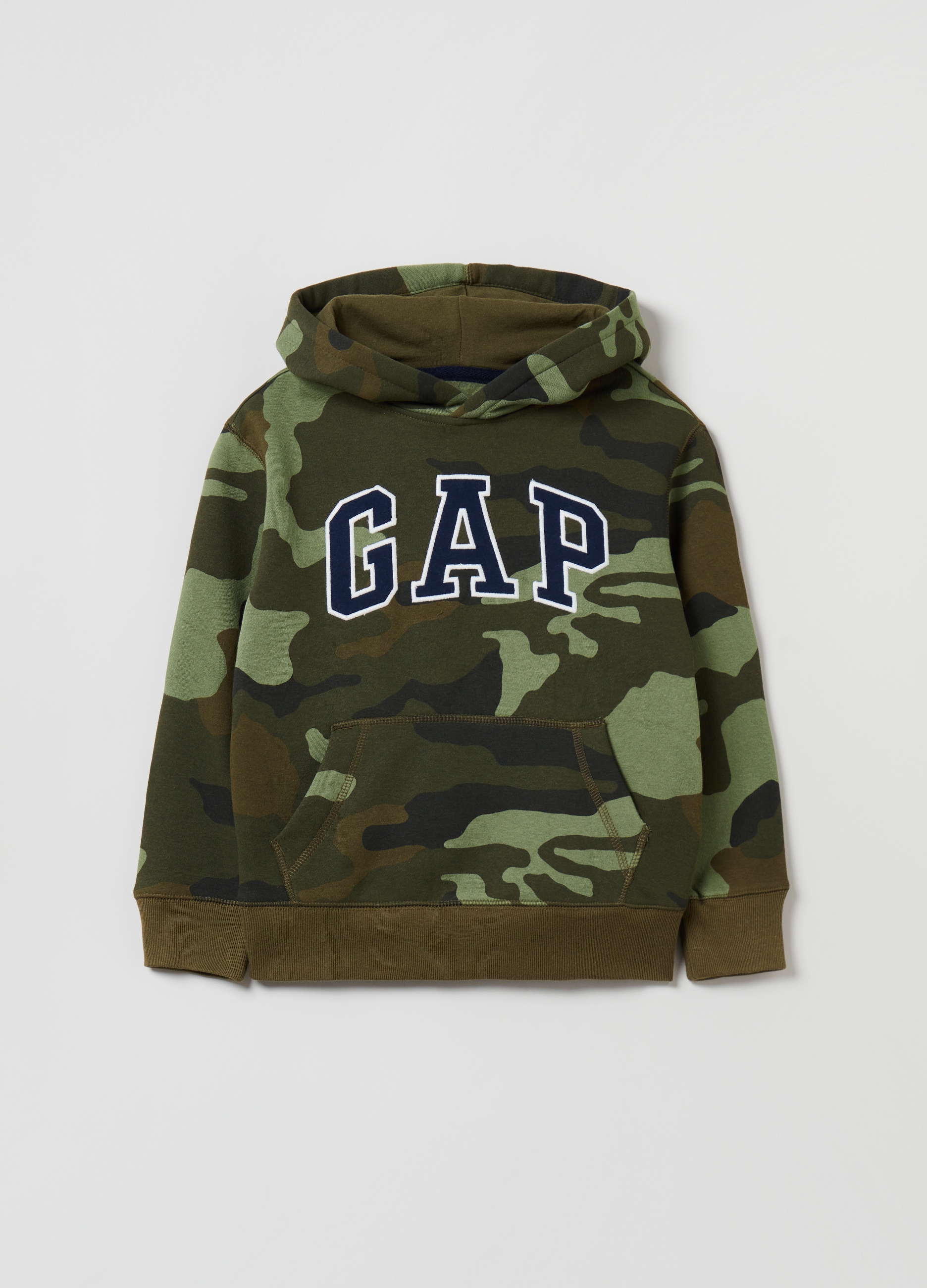 GAP KIDS, Felpa Con Cappuccio E Logo, Bambino, Verde, Taglia: XXL/152-170