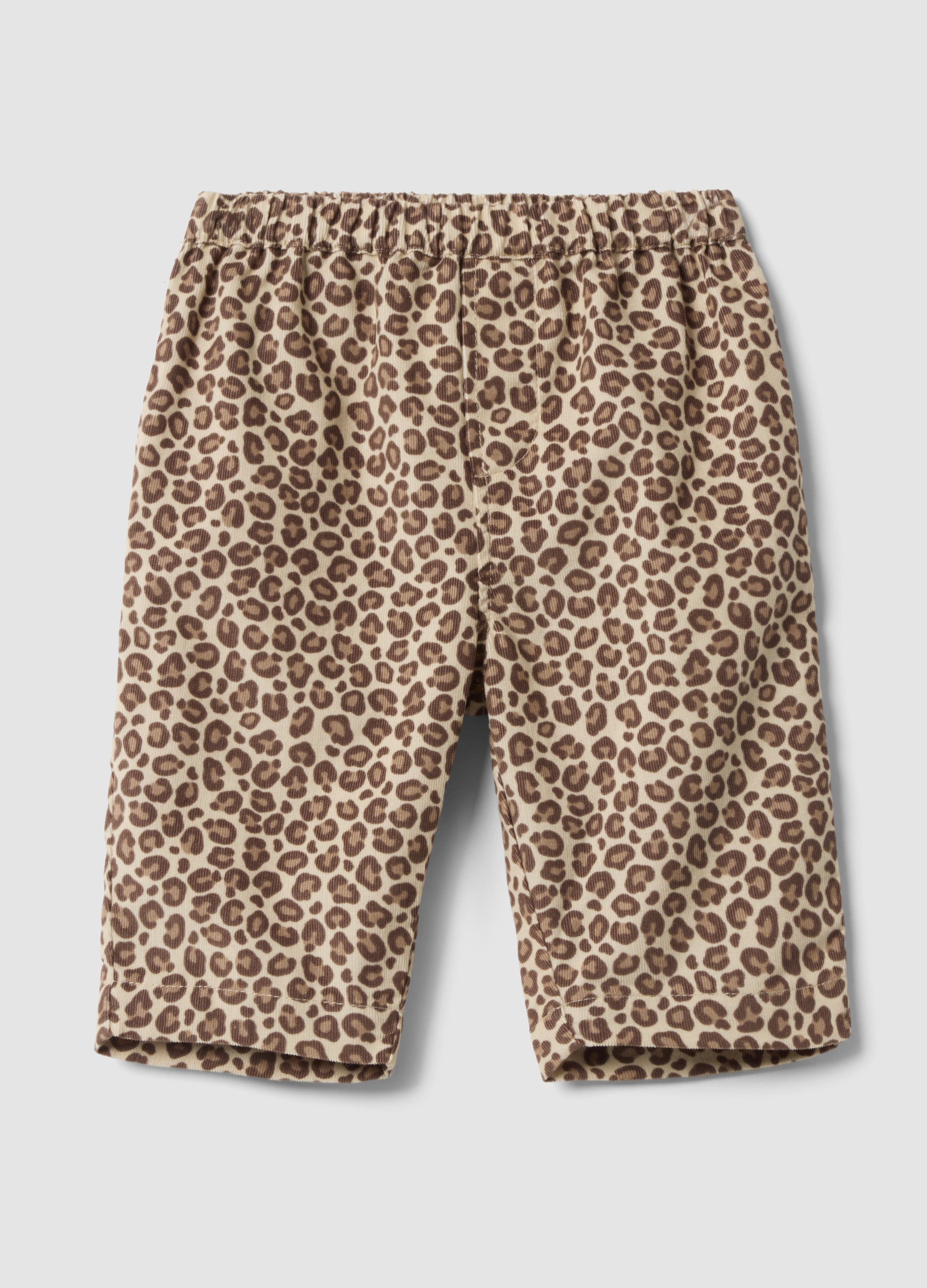 FAGOTTINO, Pantaloni Marroni In Misto Cotone E Lyocell Animalier Per Neonata, Marrone, Taglia: 3-6