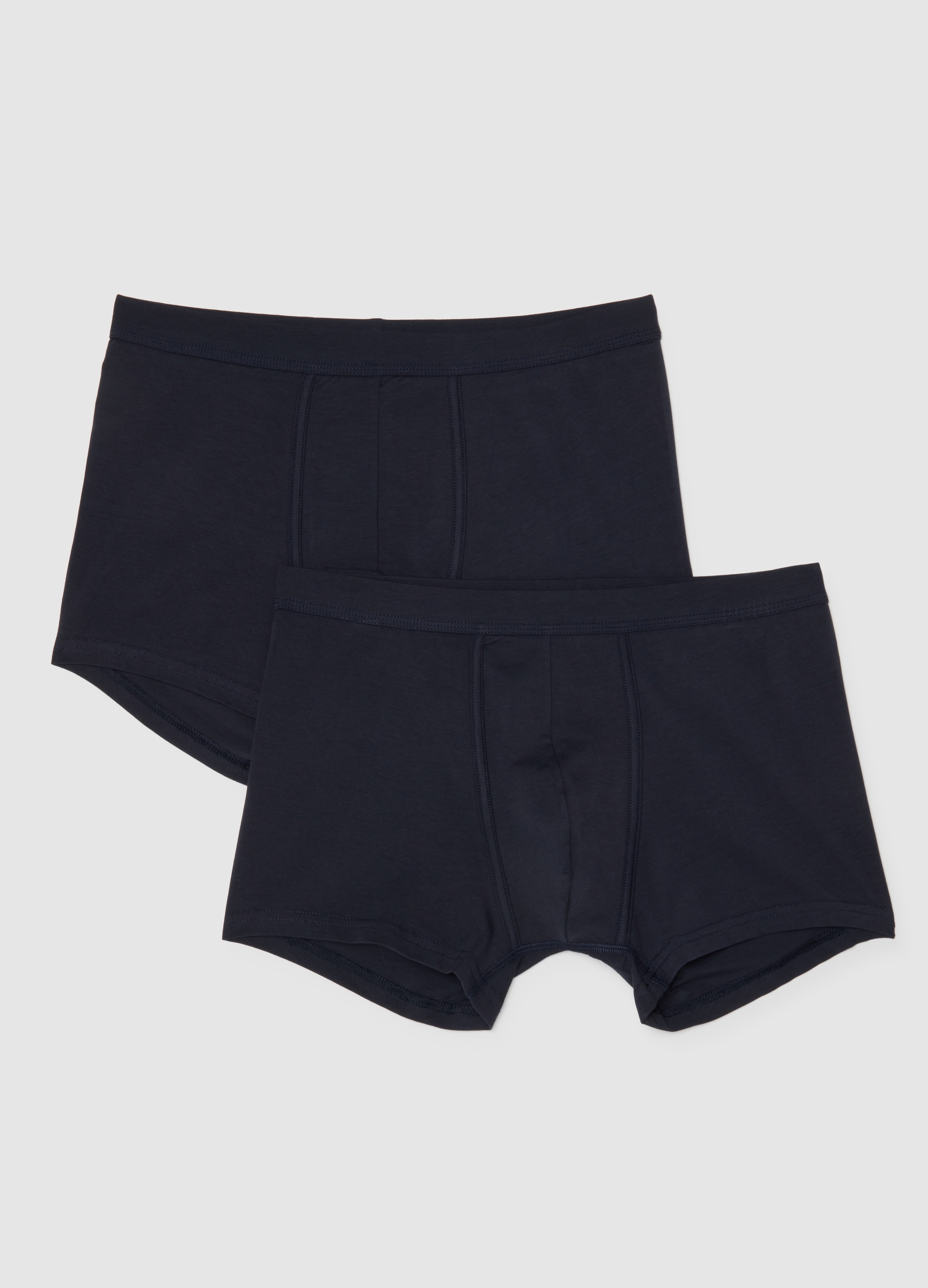 Bipack Boxer In Cotone Elasticizzato Blu, Hombre, Azul oscuro, Talla: S