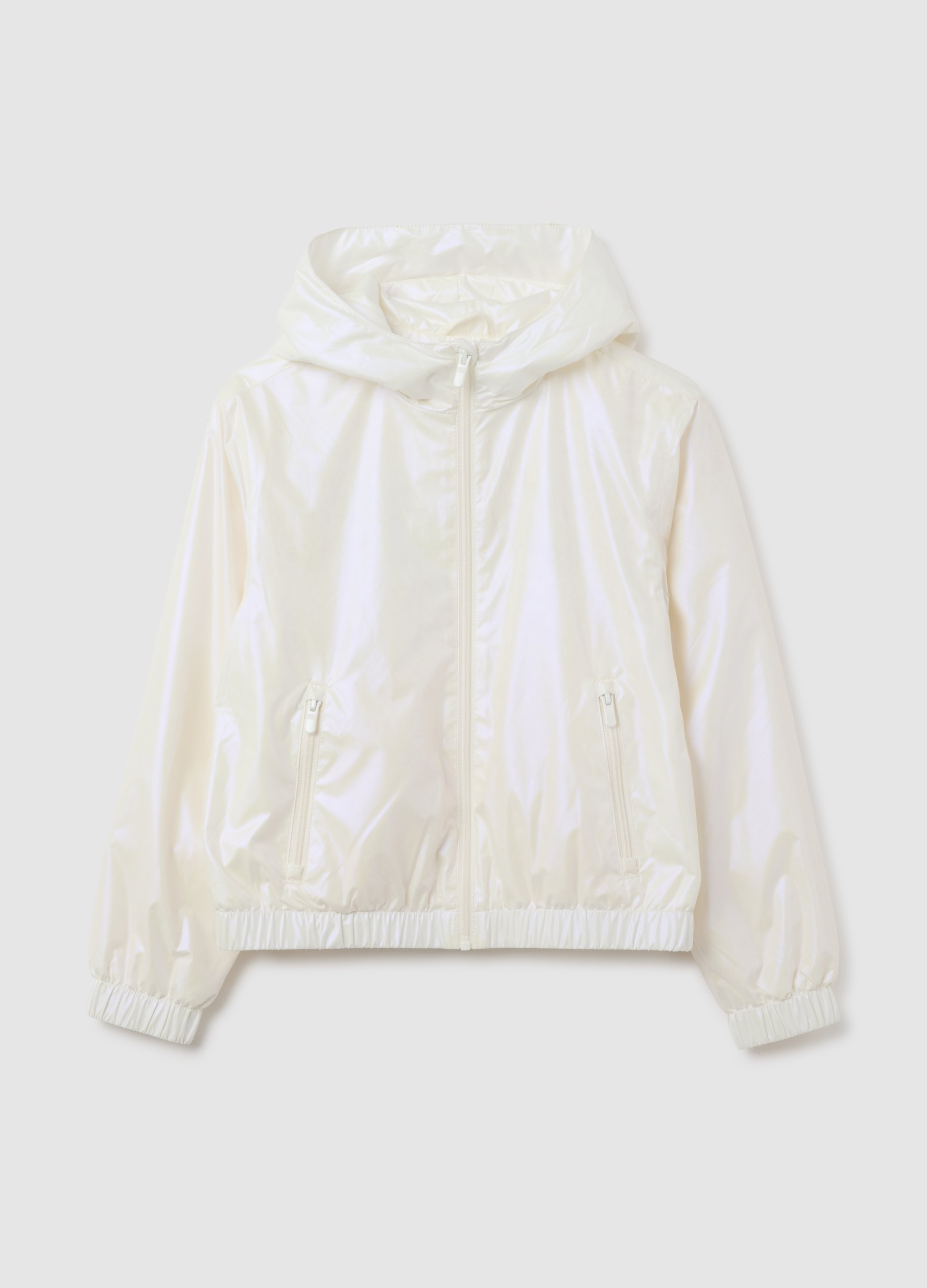 Chaqueta Regular Blanca Para Niña Con Capucha, Niña, Blanco óptico, Talla: 10-11
