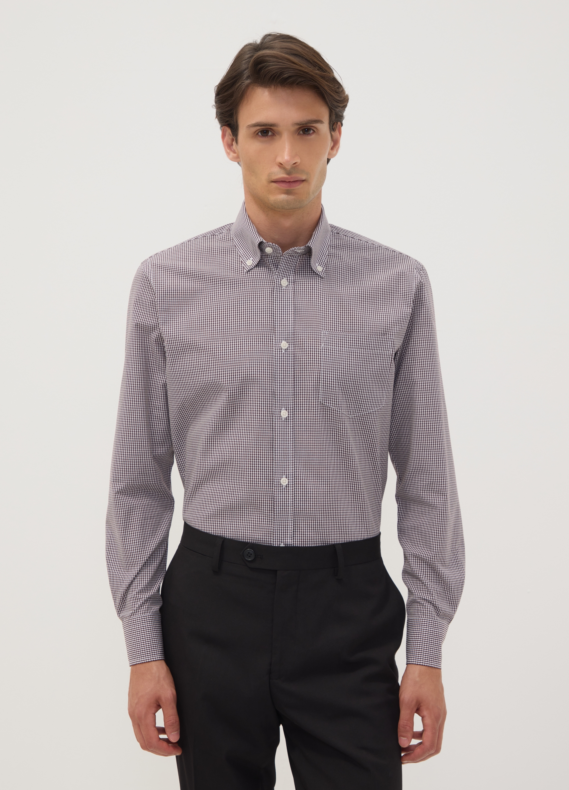 OVS, Camicia Easy Iron Multicolor In Misto Cotone Con Collo Button Down Regular Fit, Uomo, Multicolor, Taglia: 45