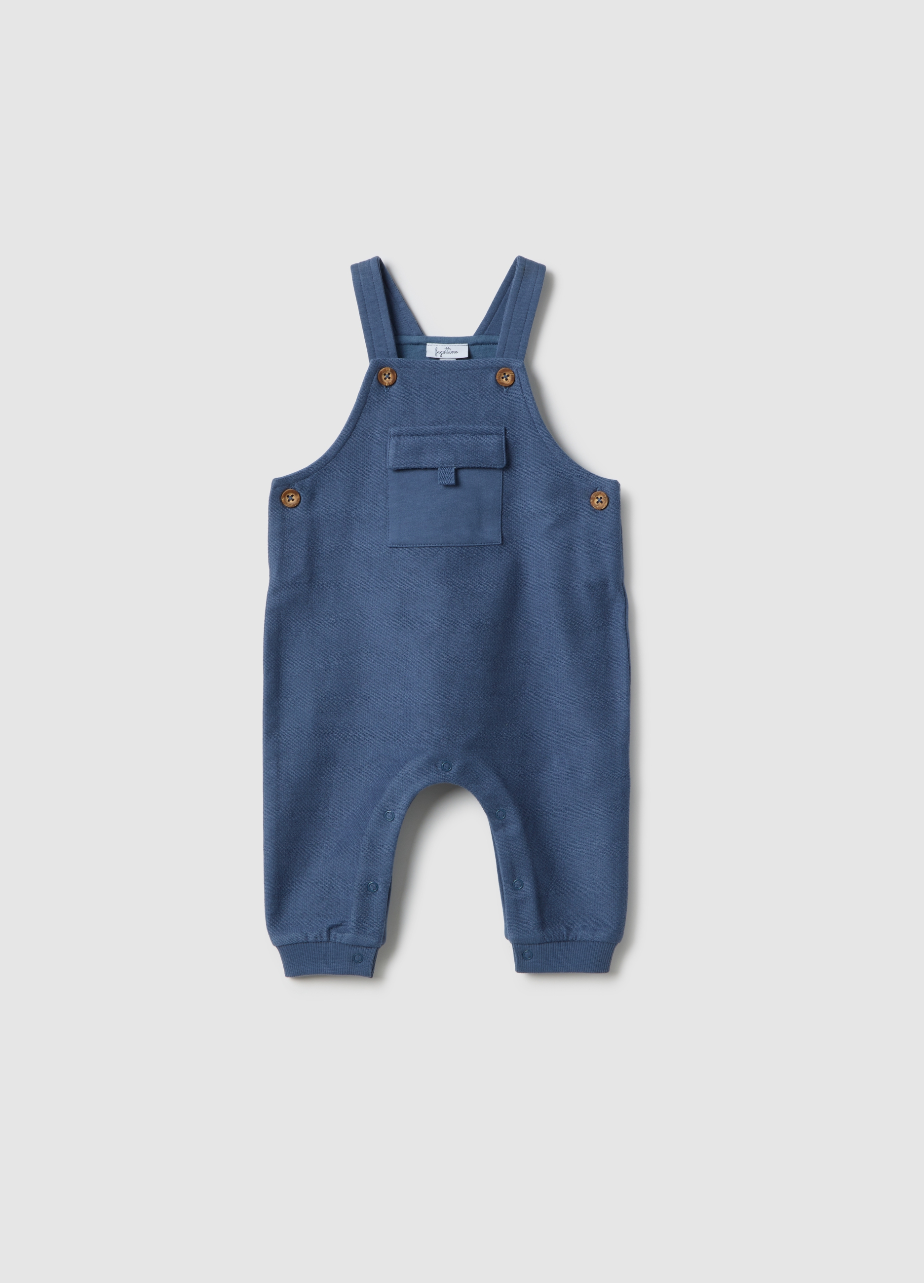 FAGOTTINO, Salopette In Puro Cotone Blu Da Neonato Regular Fit, Blu, Taglia: 1-3