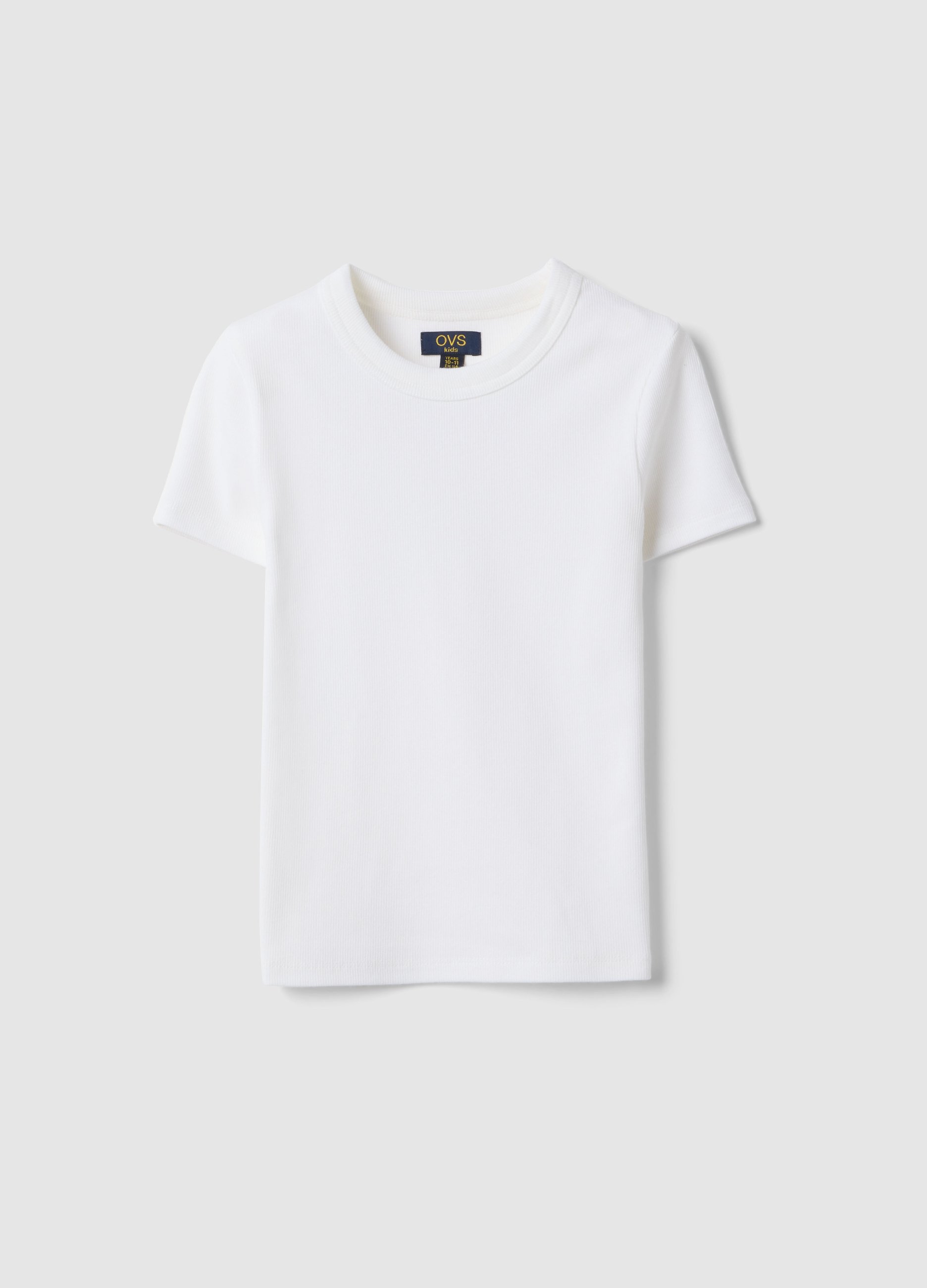 OVS KIDS, Camiseta Blanca Ajustada De Algodón Elástico Para Niña, Niña, Blanco óptico, Talla: 12-13