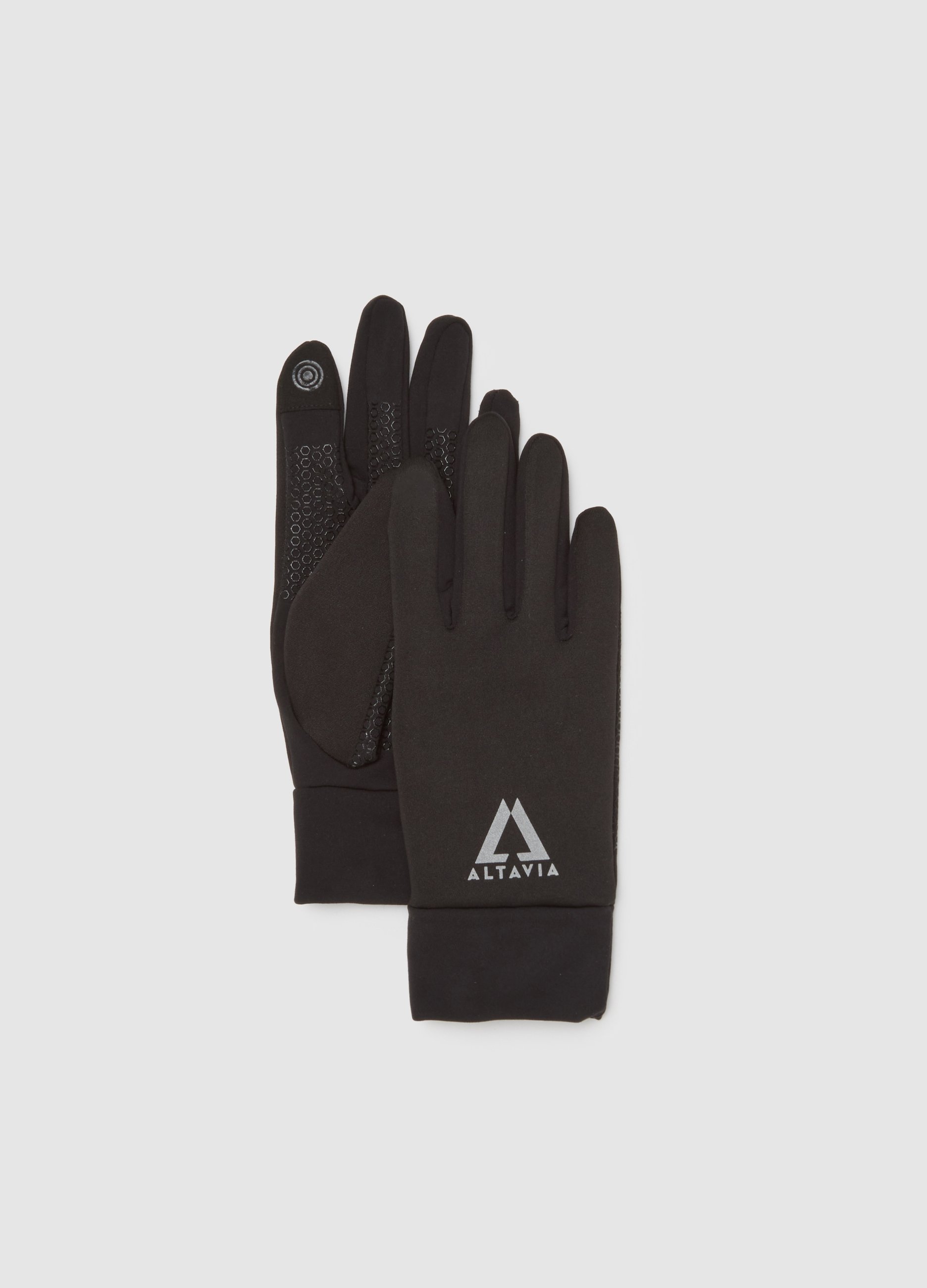 Guantes Ligeros De Tela Técnica Altavia With Deborah Compagnoni, Mujer, Negro, Talla: M