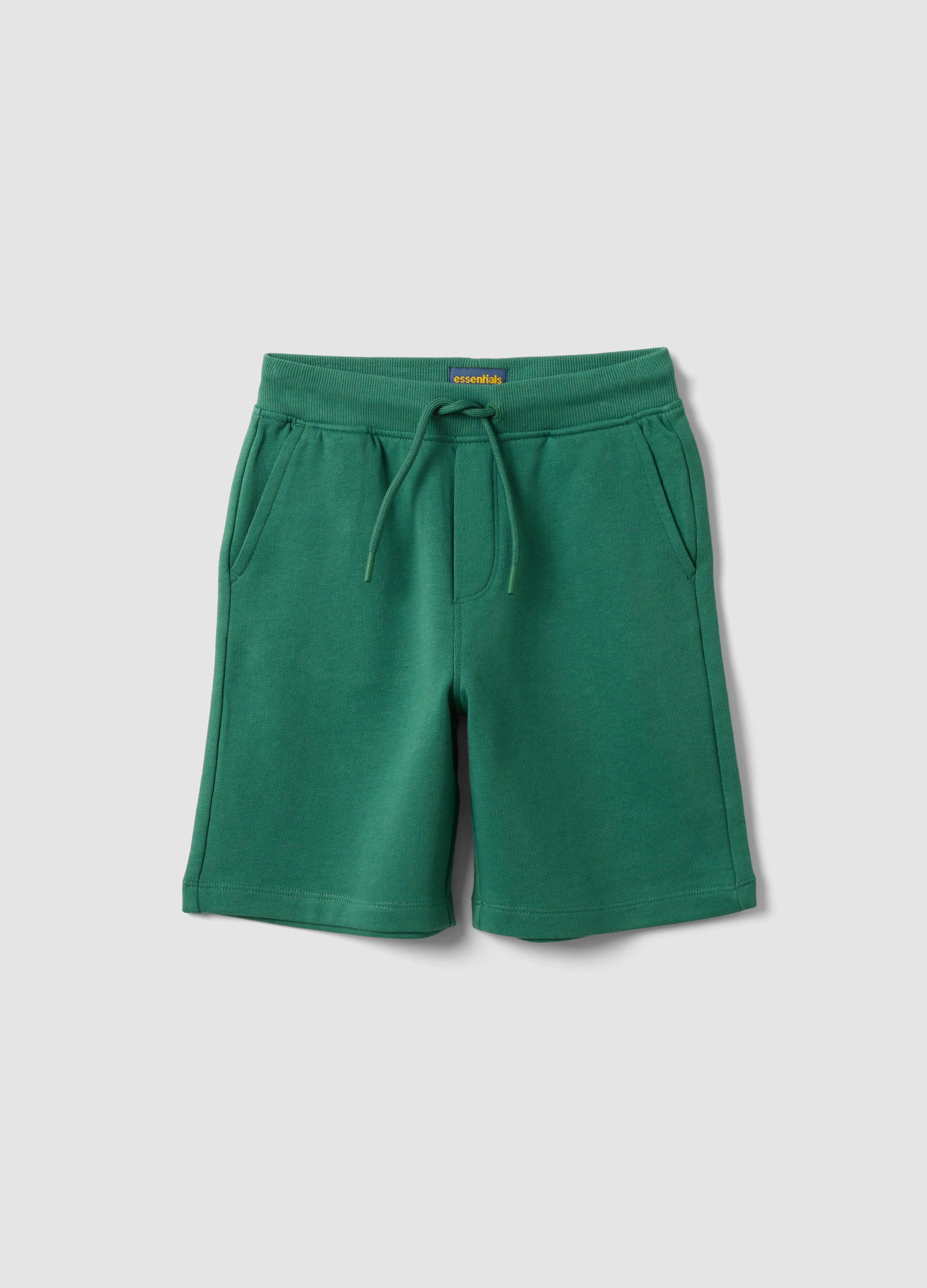 OVS KIDS, Pantalón Corto Verde De Algodón Puro Para Niño, Corte Slim, Niño, Verde hoja, Talla: 5-6