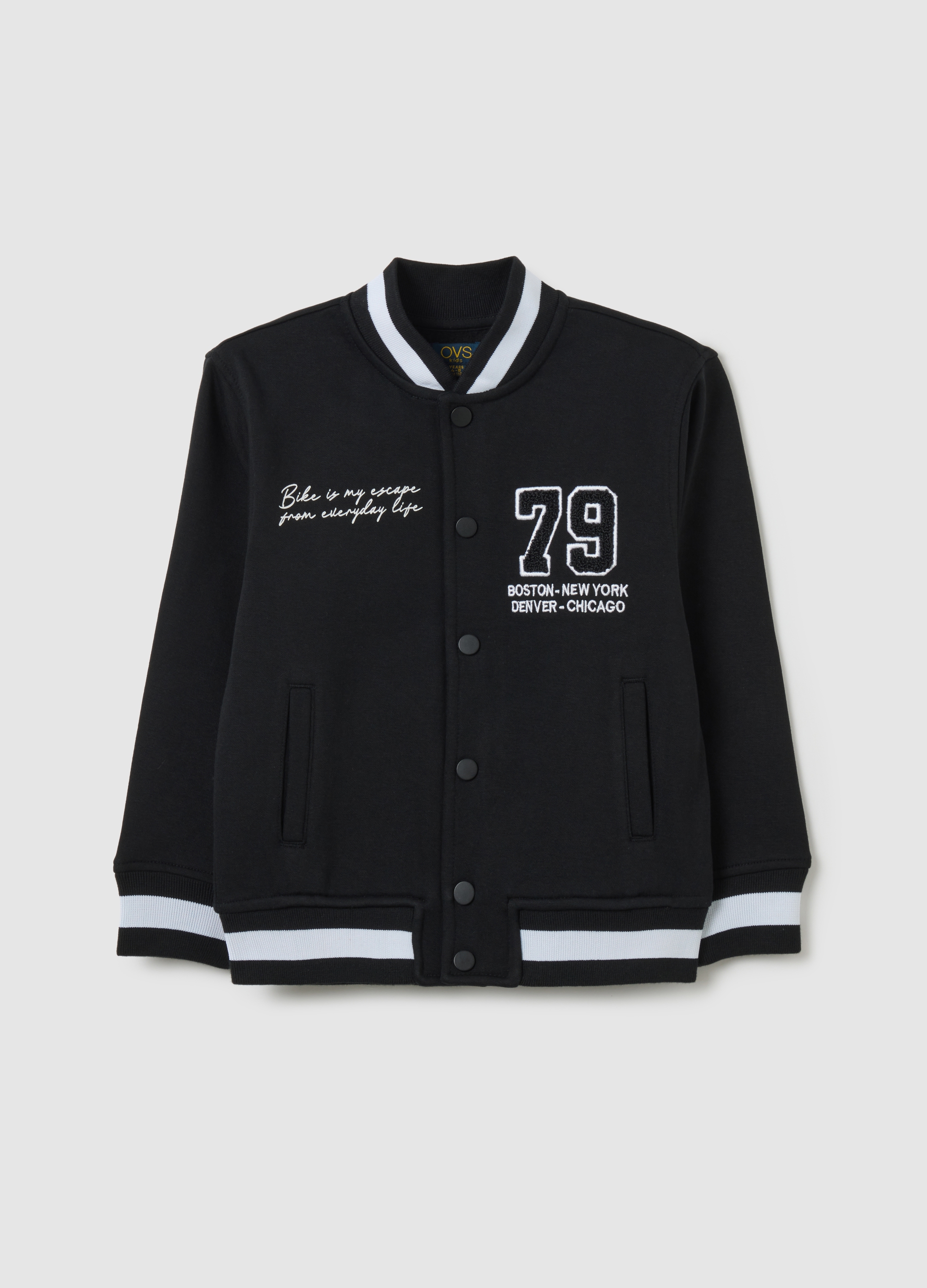 Felpa Da Bambino In Misto Cotone Nero Regular Fit, Niño, Gunmetal, Talla: 5-6