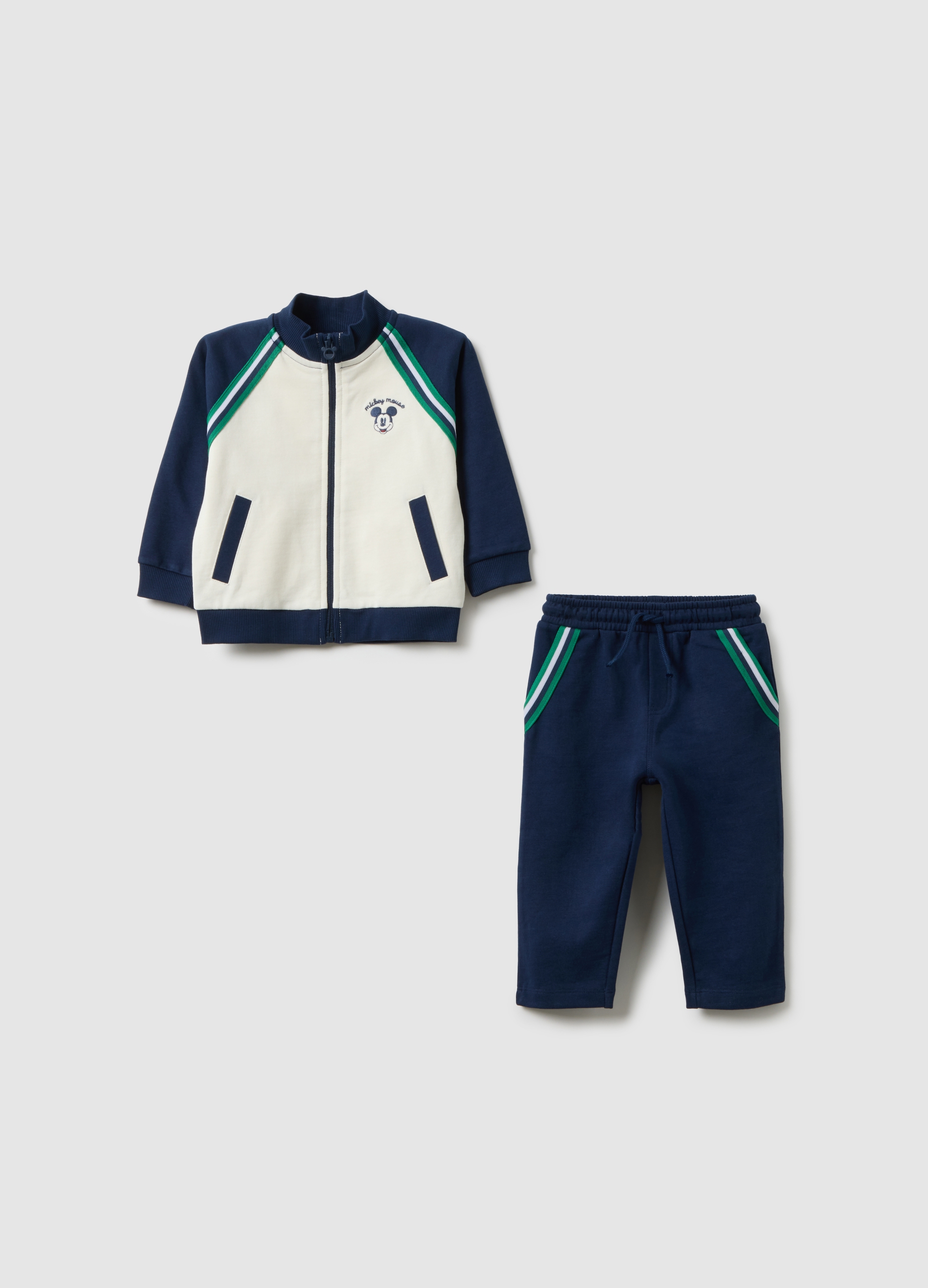 FAGOTTINO, Conjunto De Jogging Multicolor De Algodón Puro Regular Fit Para Niño, Niño, Azul/Blanco, Talla: 30-36