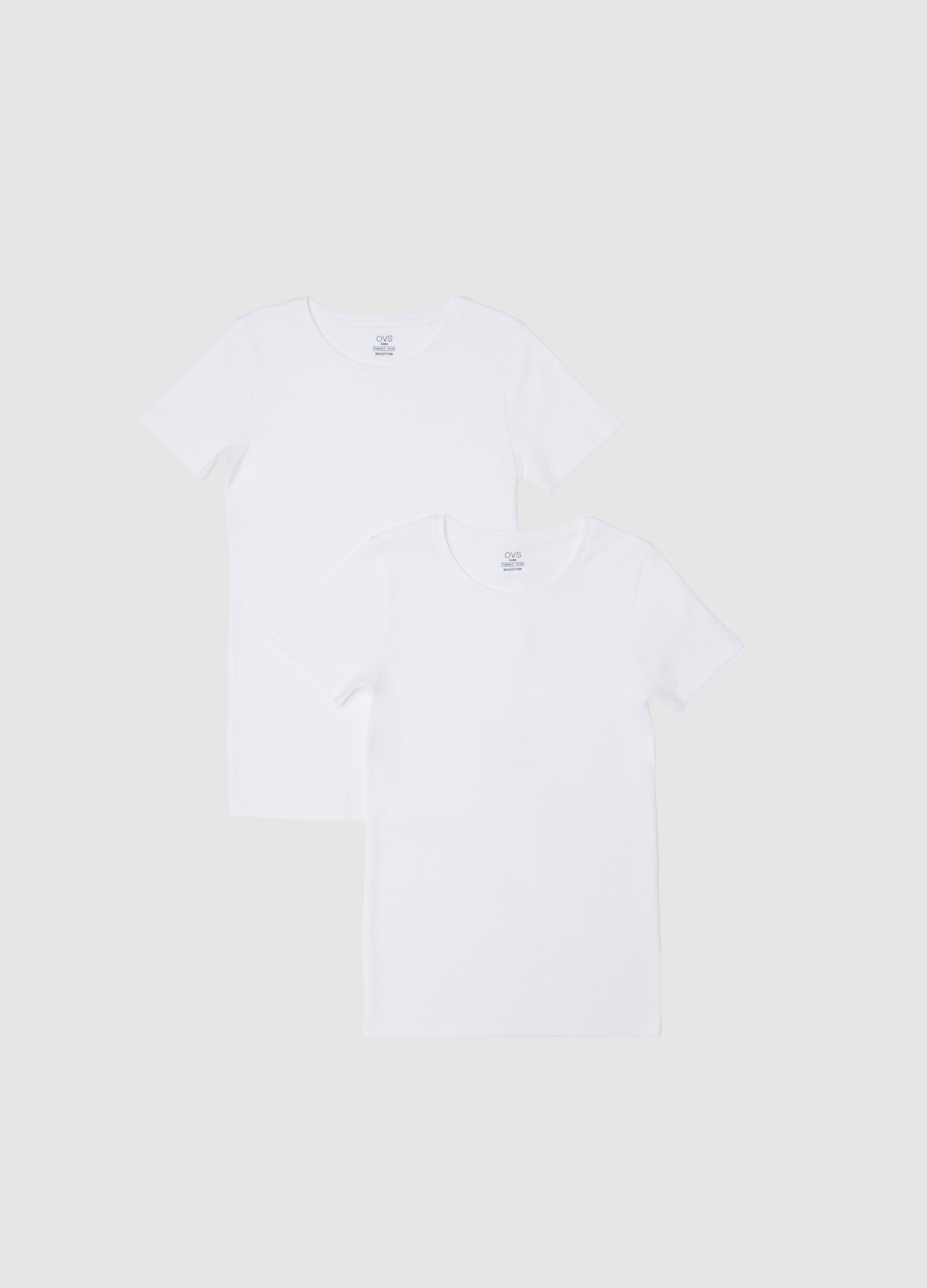 OVS KIDS, Pack De Dos Camisetas Blancas Para Niña De Algodón Puro, Corte Regular, Niña, Blanco óptico, Talla: 14-15