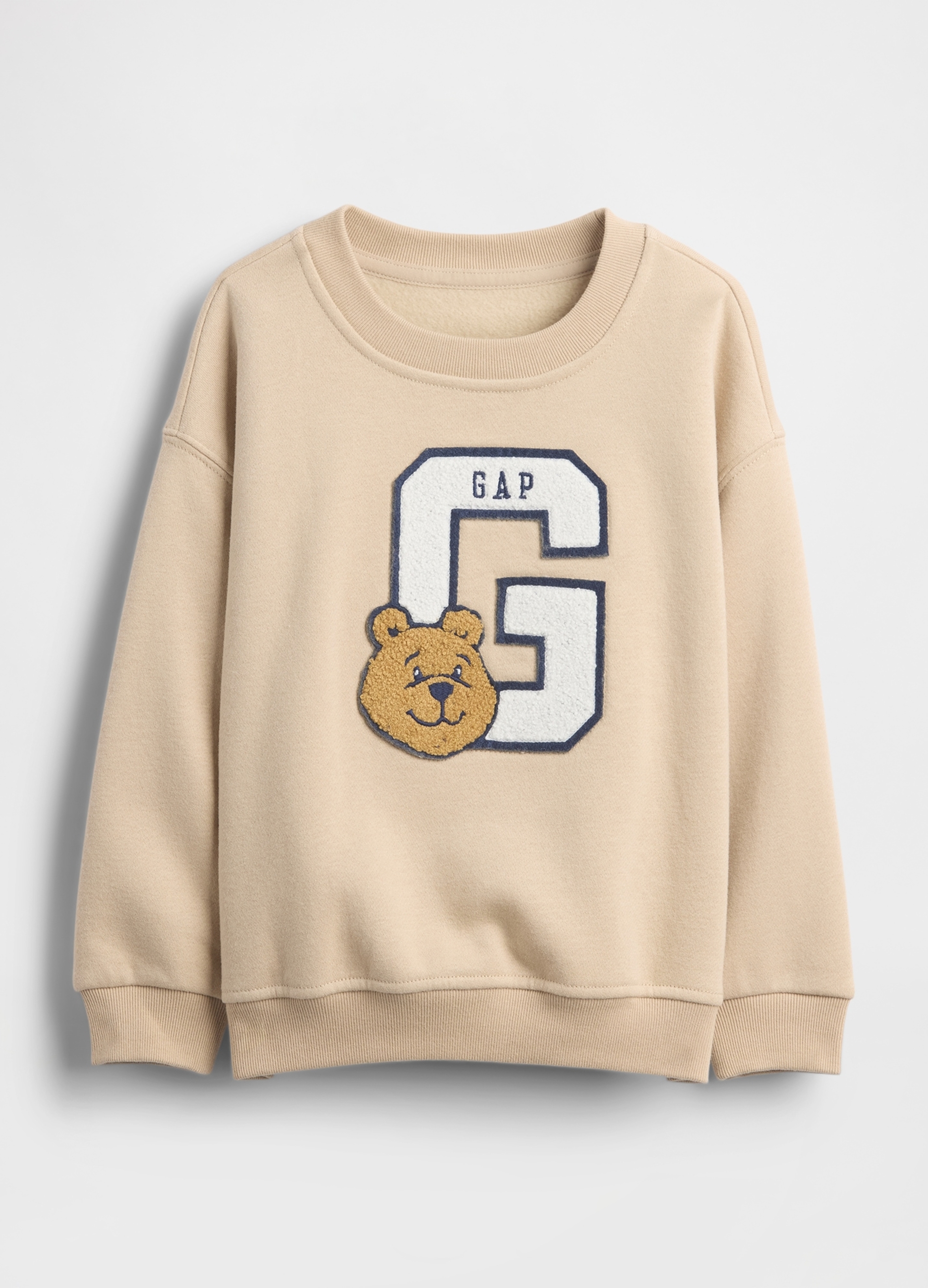 GAP KIDS, Felpa In Misto Cotone Con Logo Gap, Unisex, Beige, Taglia: 4Y/99-107