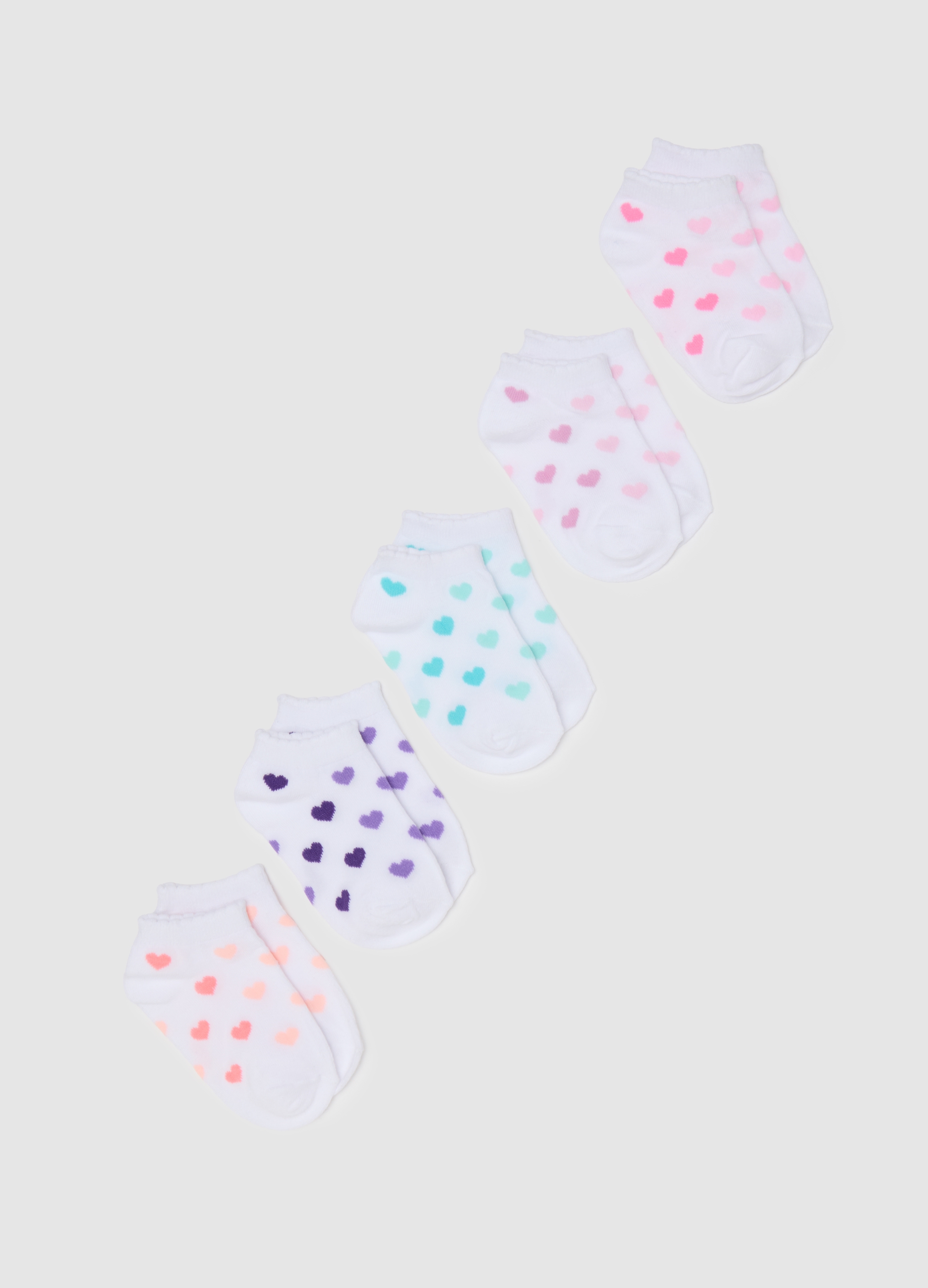 OVS KIDS, Multipack Di Cinque Calzini Da Bambina In Cotone Multicolor Elasticizzati, Multicolor, Taglia: 37/39