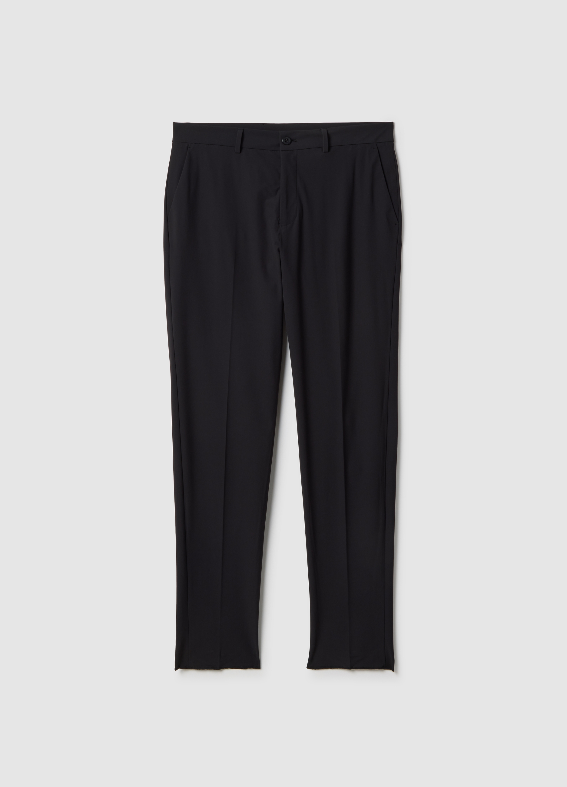 Piombo Tech, Pantalones Formales Negros Regular Fit, Hombre, Gunmetal, Talla: 48