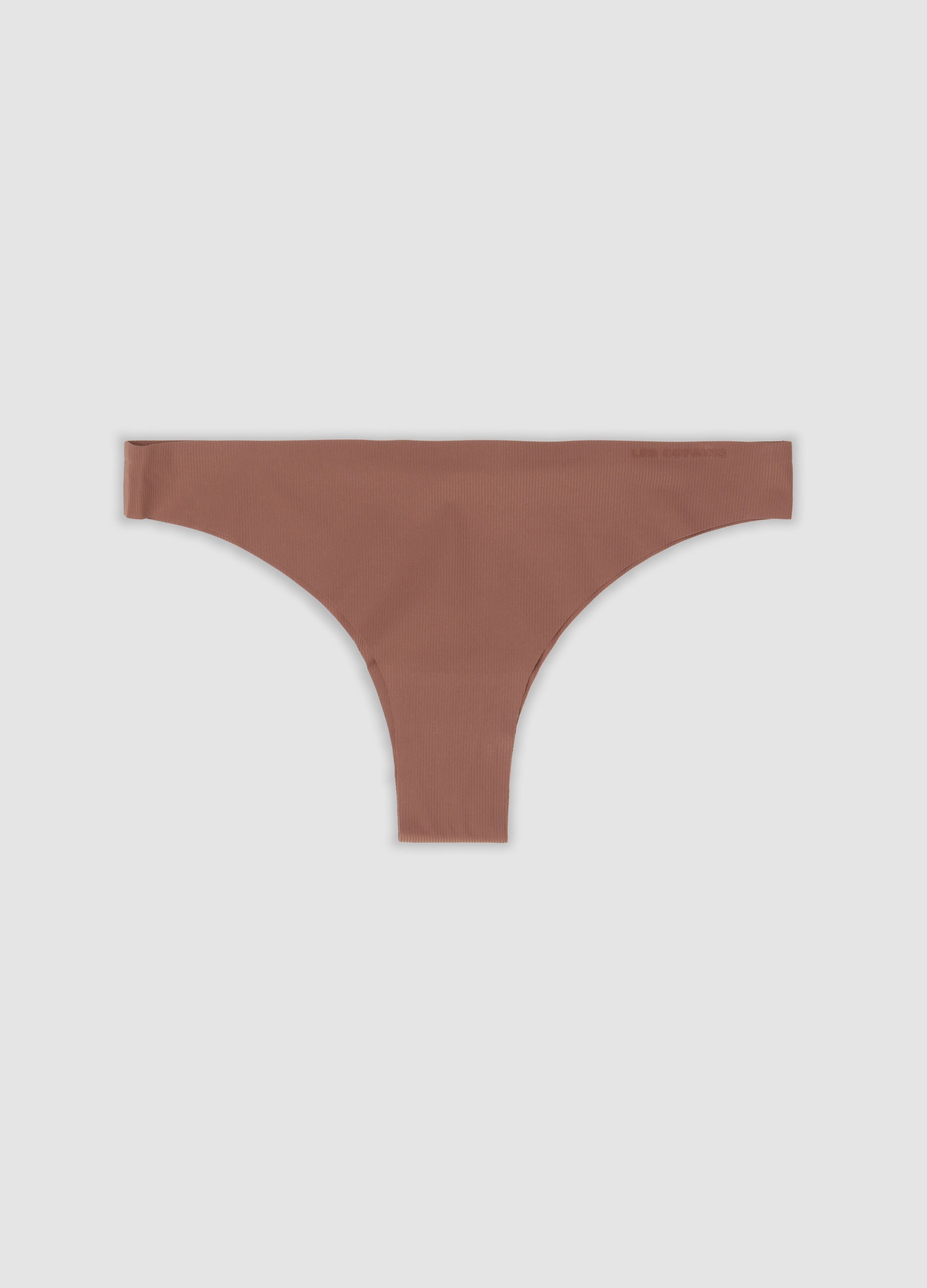 LES COPAINS, Slip Brasiliana Marrone In Cotone Organico A Vita Regular, Donna, Marrone, Taglia: 5