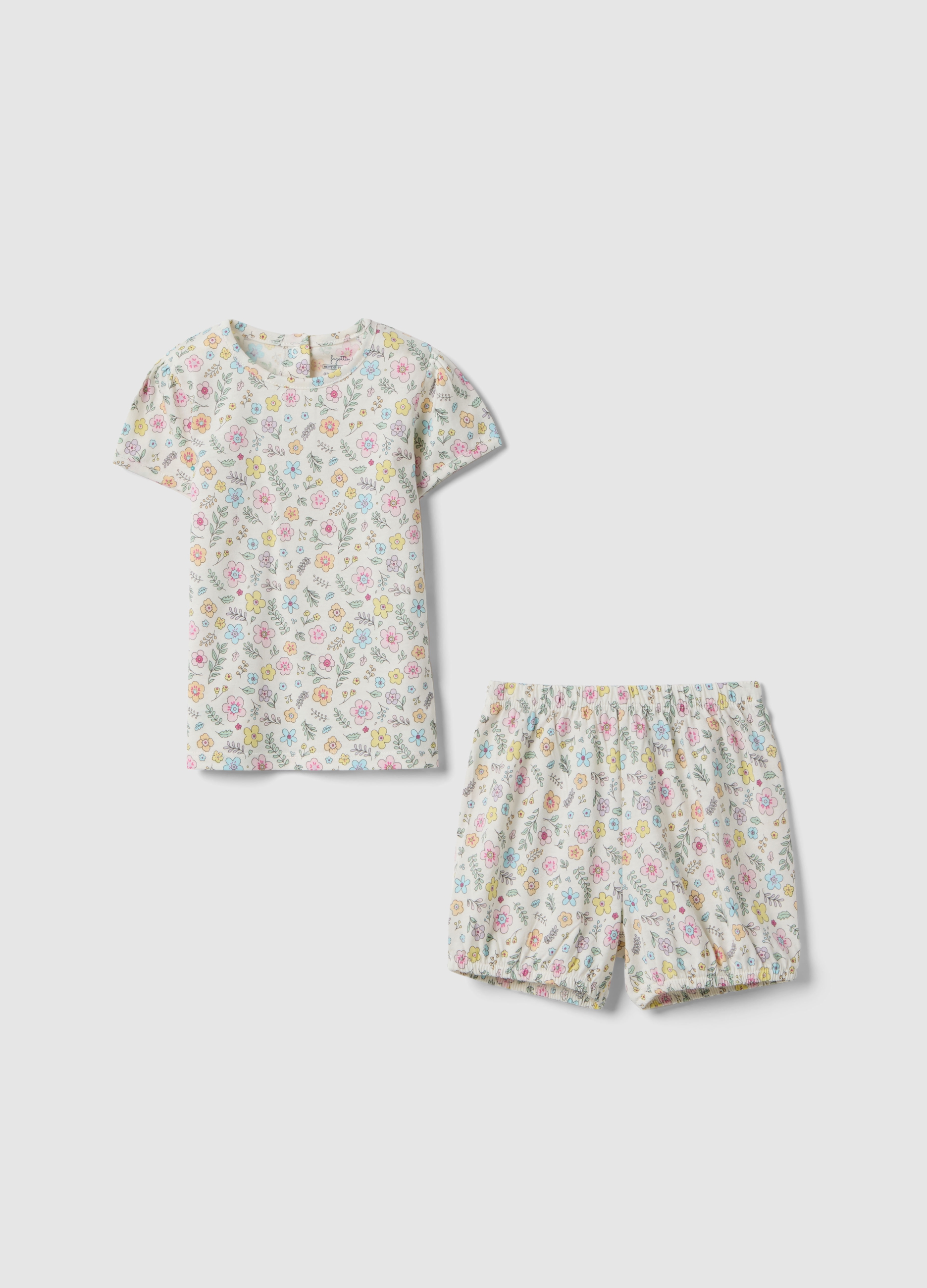 FAGOTTINO, Pigiama In Puro Cotone Multicolor Da Neonata Con Design Floreale, Bambina, Multicolor, Taglia: 18-24