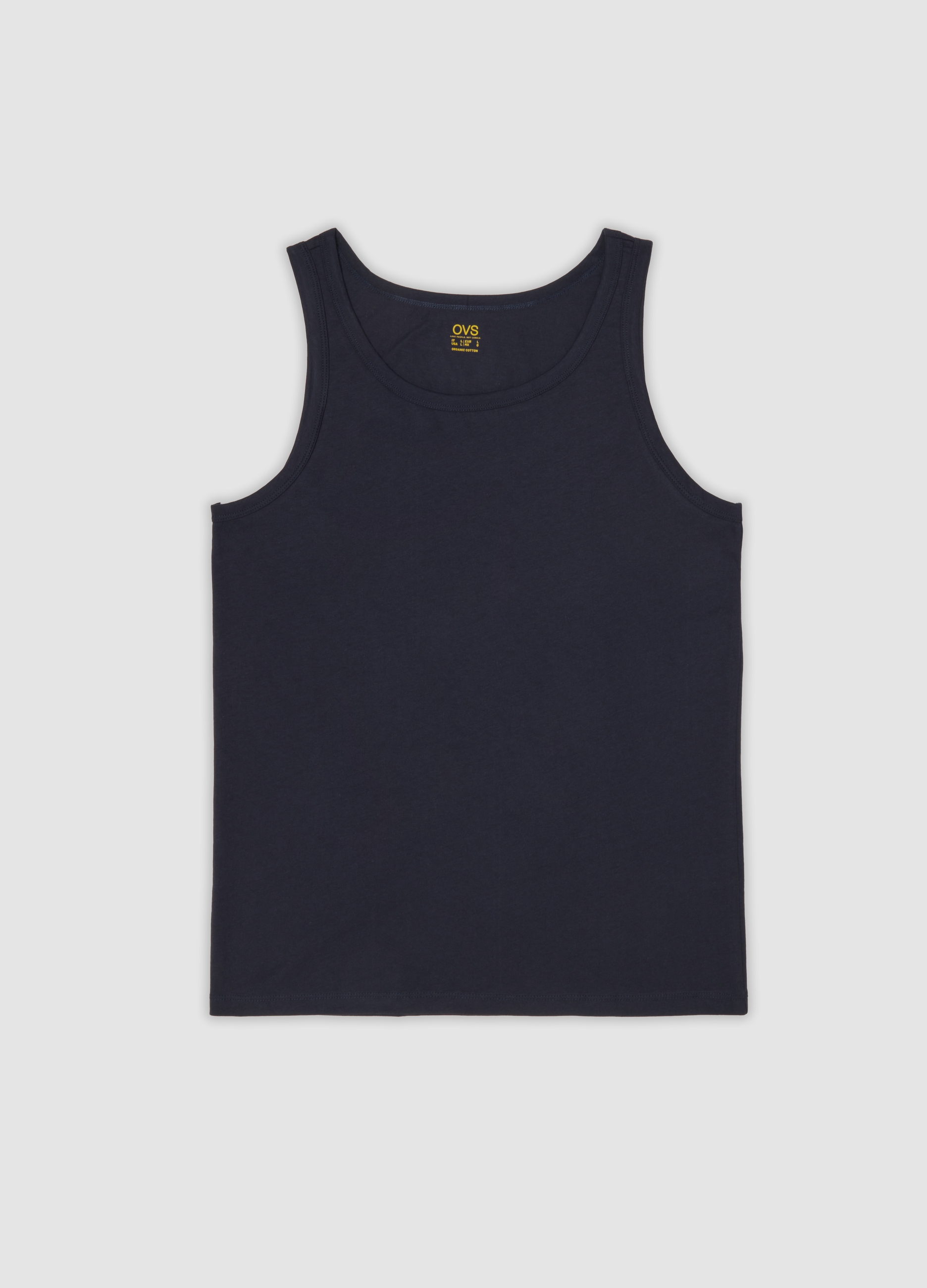 OVS, Canottiera Blu In Puro Cotone Organico Regular Fit, Uomo, Blu, Taglia: XXL
