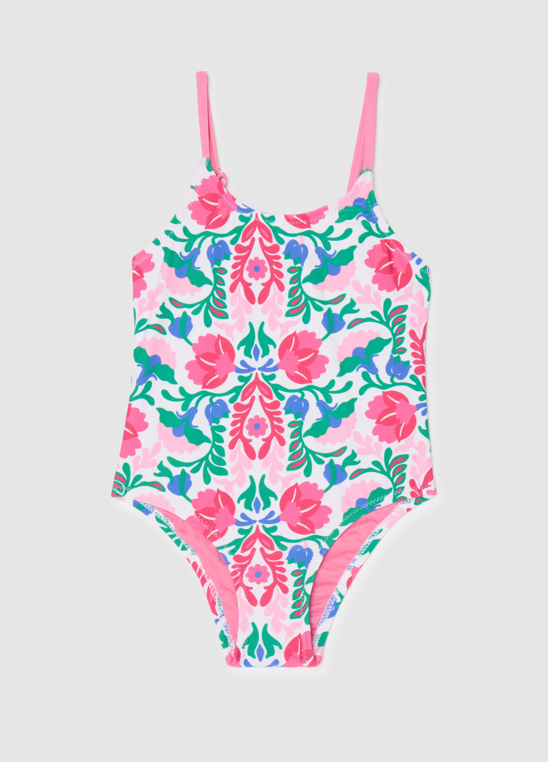 OVS, Costume Intero Da Bambina In Misto Elasticizzato Multicolor, Multicolor, Taglia: 12