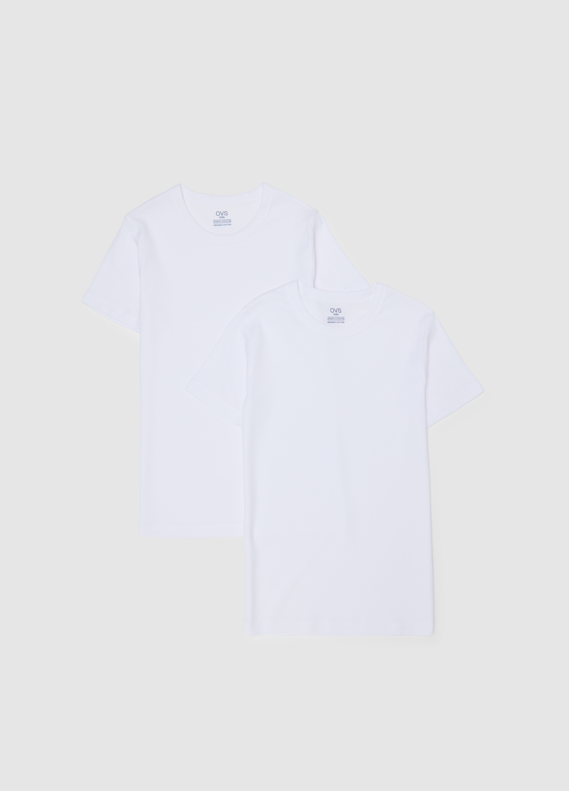 OVS KIDS, Bipack T-shirt Bianche Da Ragazzo In Puro Cotone Over Fit, Bambino, Bianco, Taglia: 10-11