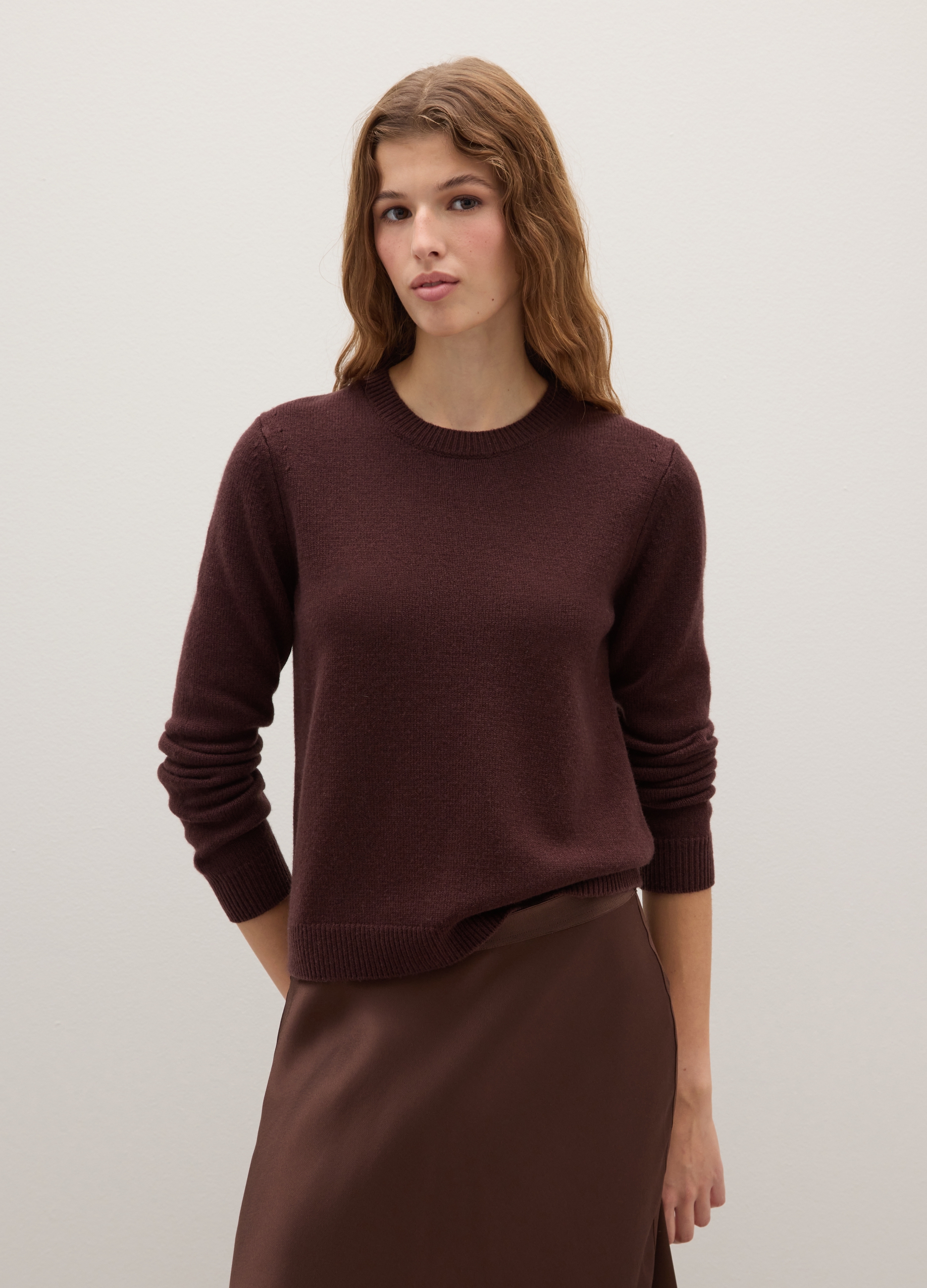 PIOMBO, Maglione Marrone In Lana E Cashmere, Donna, Marrone, Taglia: L