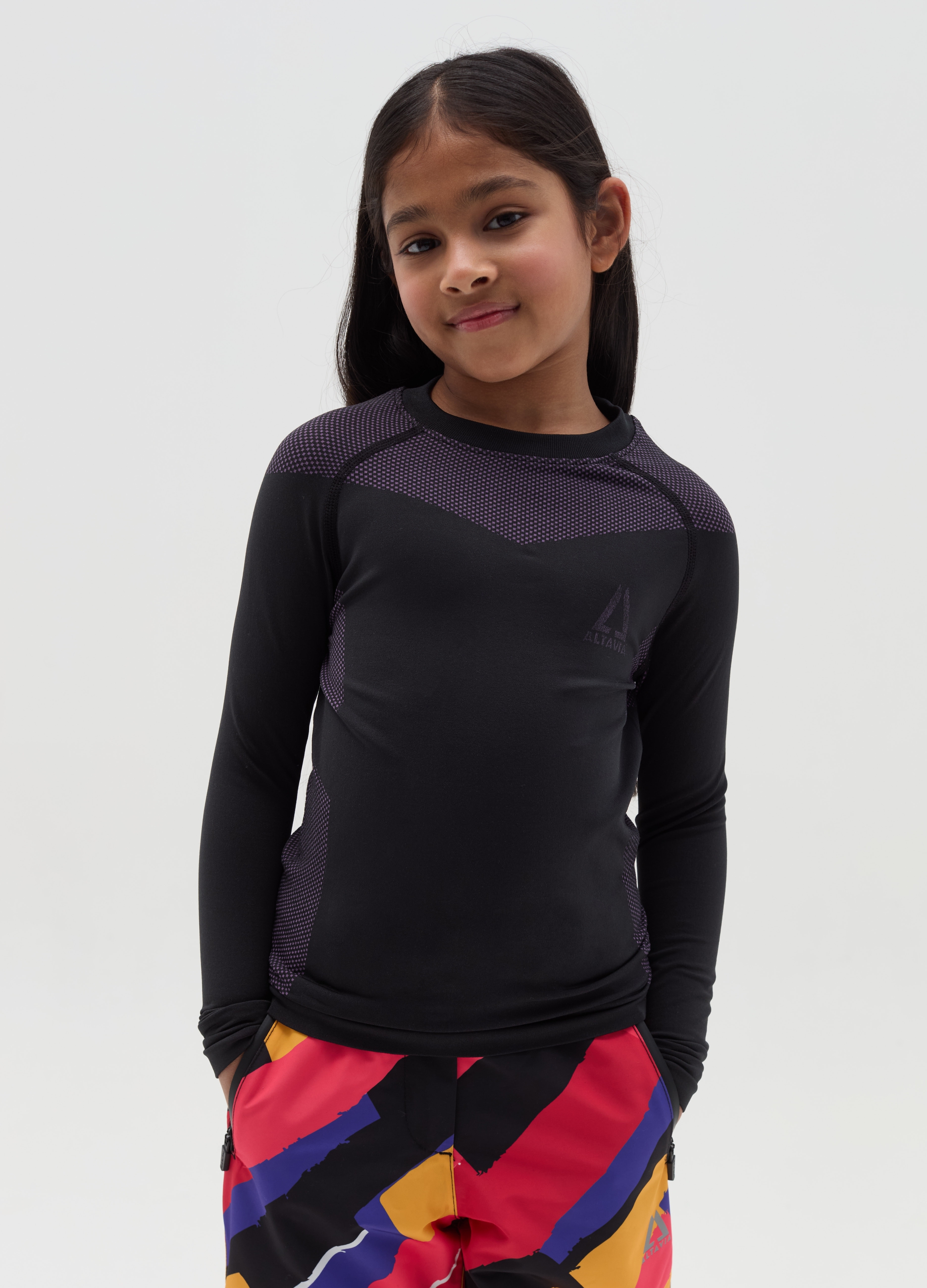 ALTAVIA, T-shirt Termica Seamless A Maniche Lunghe Altavia With Deborah Compagnoni, Bambina, Multicolor, Taglia: 12
