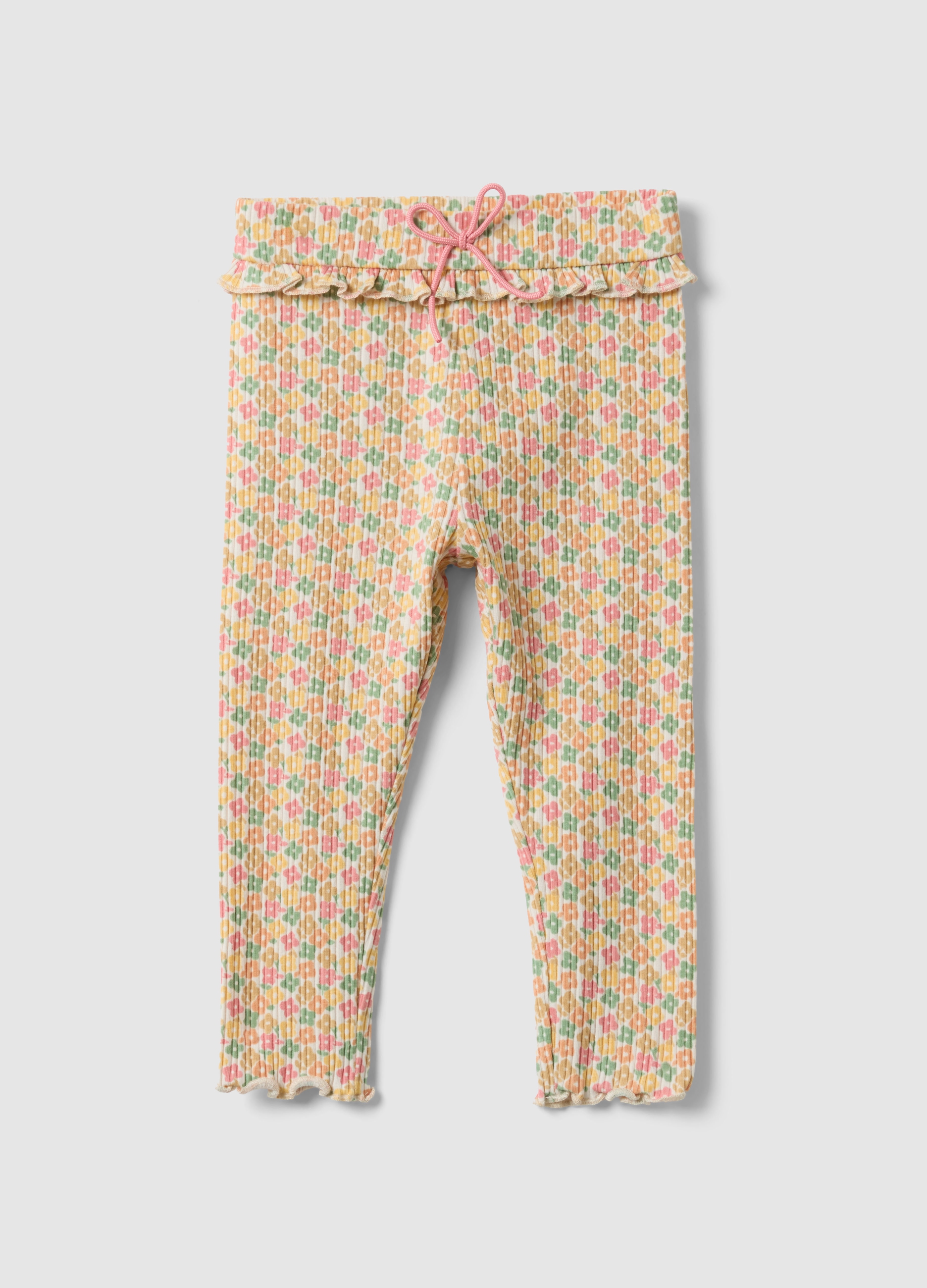 FAGOTTINO, Leggings De Niña Slim Fit De Algodón Elástico Con Estampado Floral, Niña, Multicolor, Talla: 12-18
