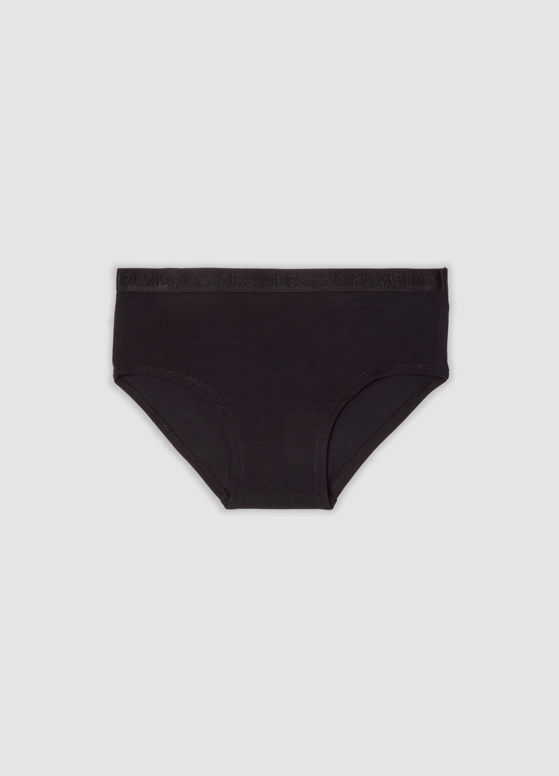 OVS KIDS, Slip Culotte Nere In Cotone Organico Elasticizzato, Bambina, Nero, Taglia: 10-11