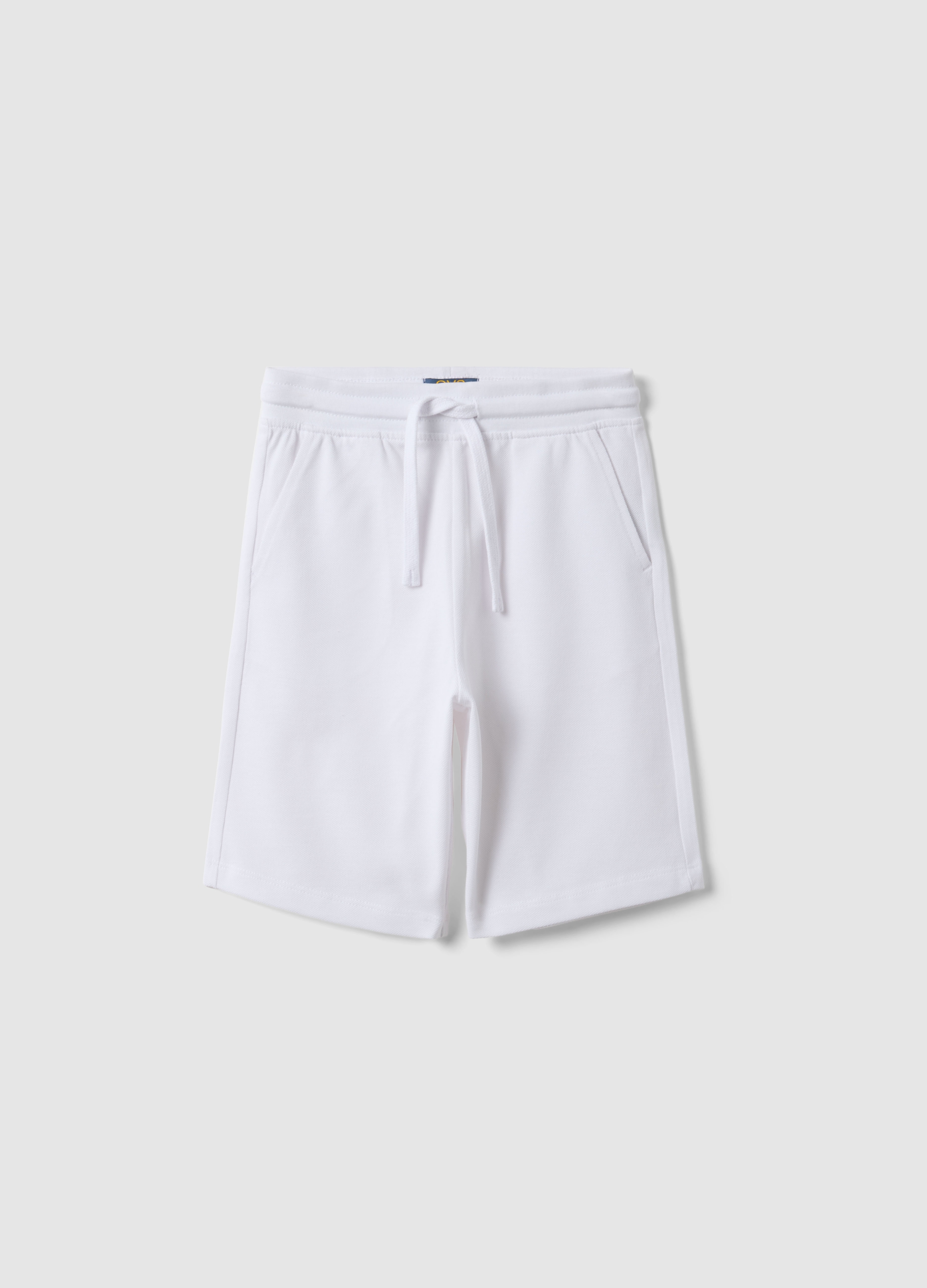 OVS KIDS, Shorts Blancos De Algodón Puro Ajuste Regular Para Niños, Niño, Blanco óptico, Talla: 8-9
