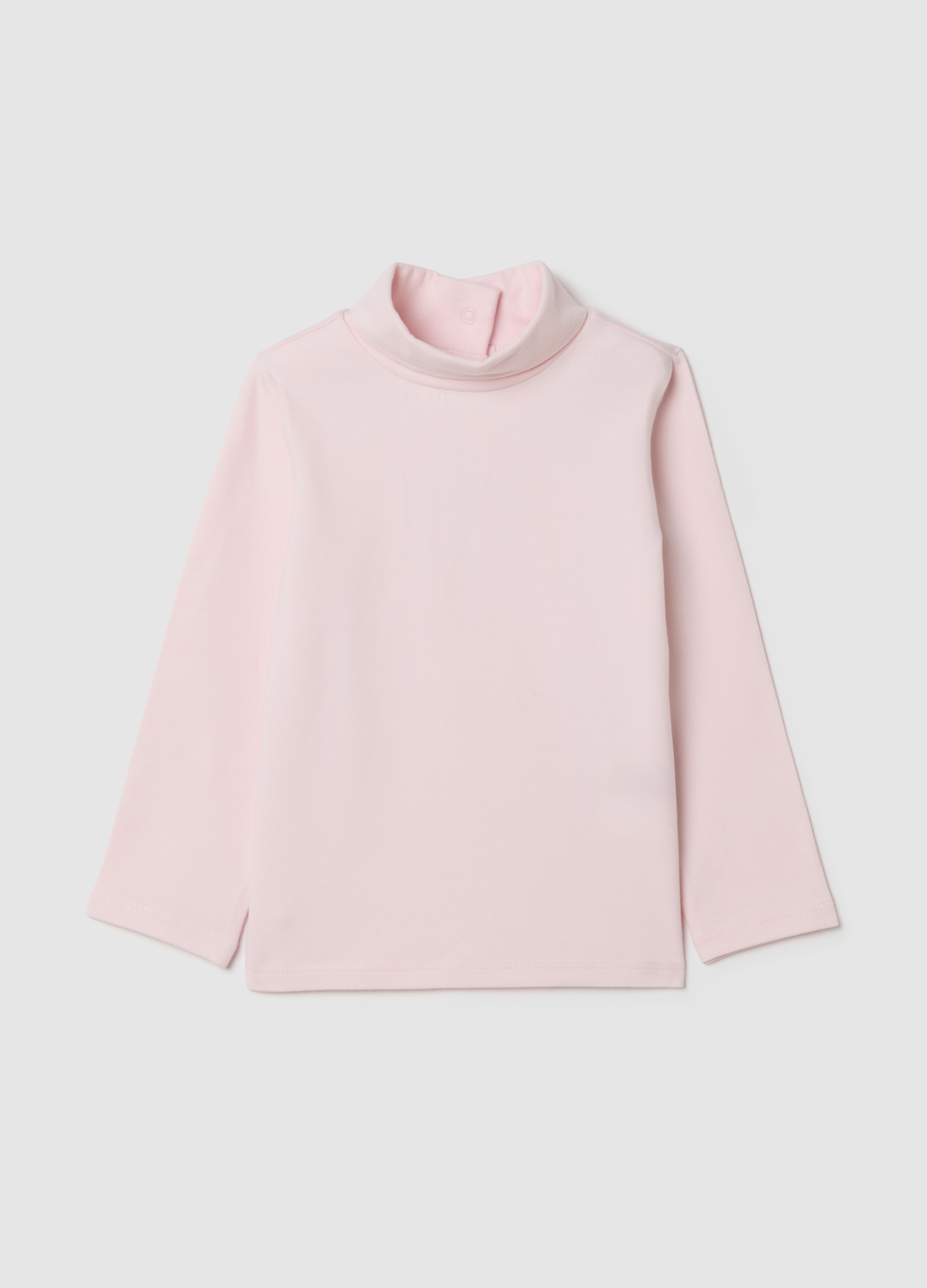 FAGOTTINO, Suéter Rosa Para Niñas De Mezcla De Algodón Elástico Con Cuello Alto, Niña, Rosa Claro, Talla: 9-12