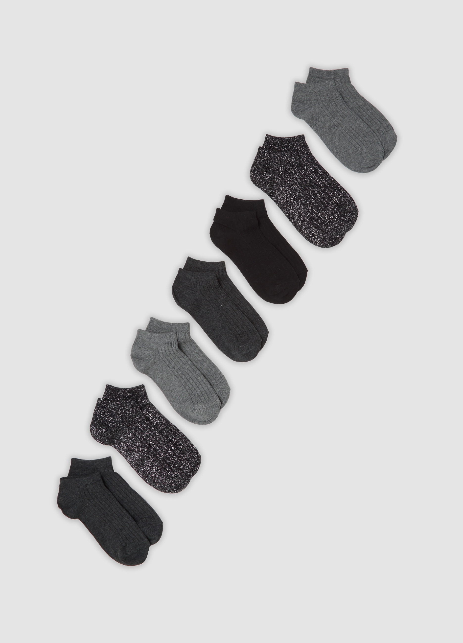 OVS, Multipack Di Sette Calzini Grigi In Cotone Organico Elasticizzato, Donna, Grigio, Taglia: 39-41