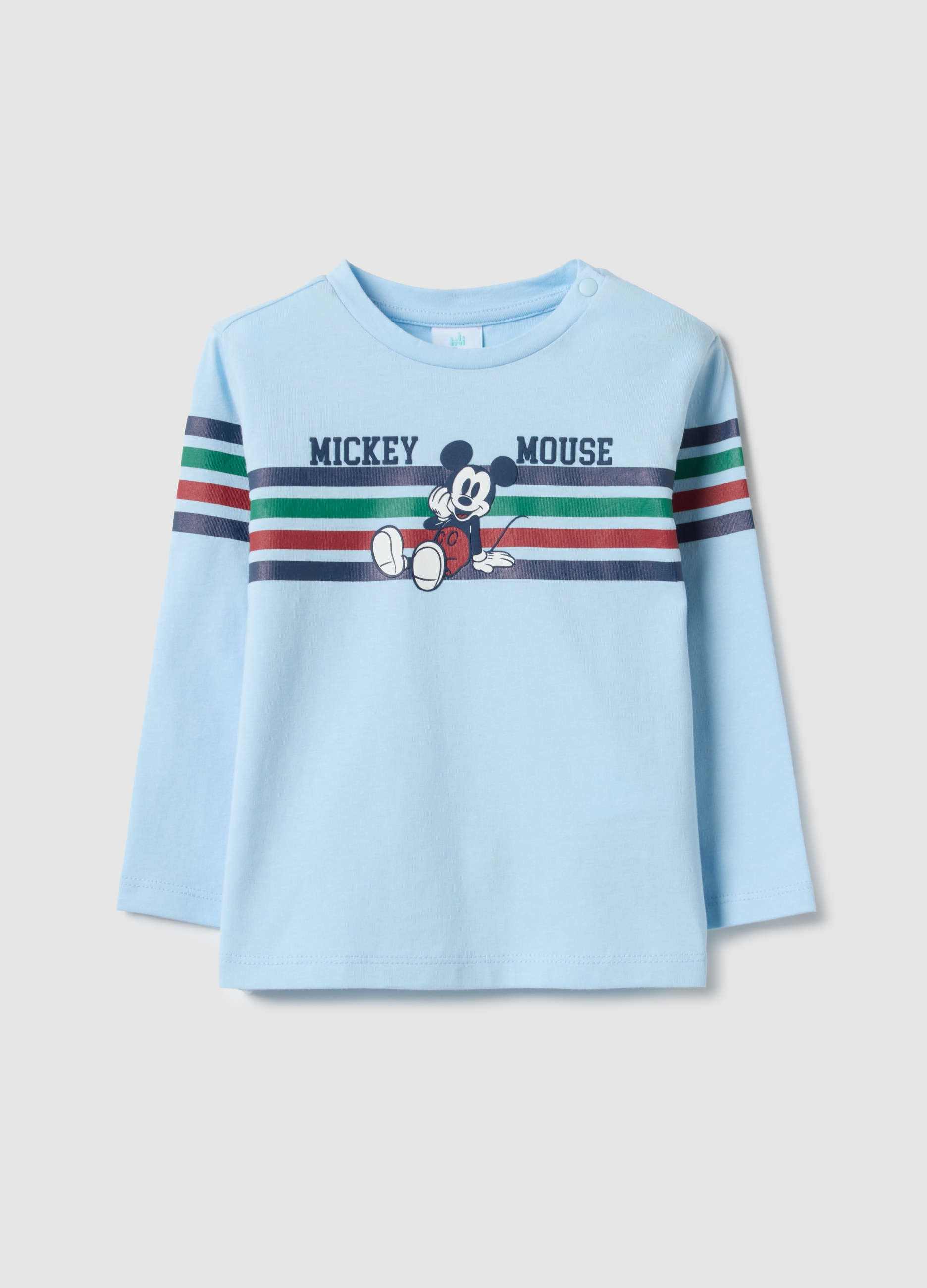 FAGOTTINO, T-shirt In Puro Cotone Azzurra Da Bimbo Regular Fit Con Stampa, Bambino, Azzurro, Taglia: 9-12