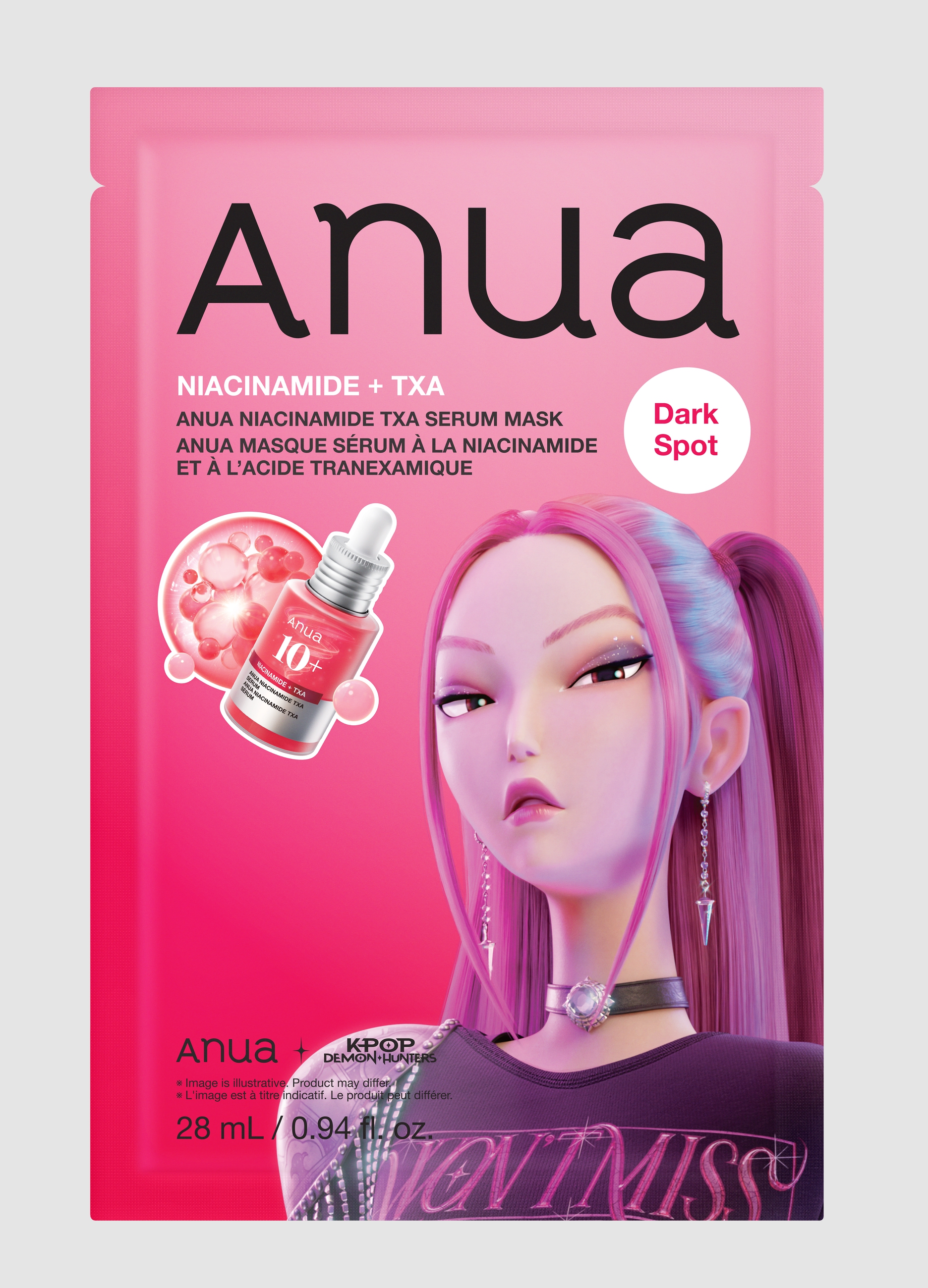 ANUA, Niacinamide Txa Serum Mask 28ml - Anua Kpop Demon Hunters, Donna, Multicolor, Taglia: FASUL