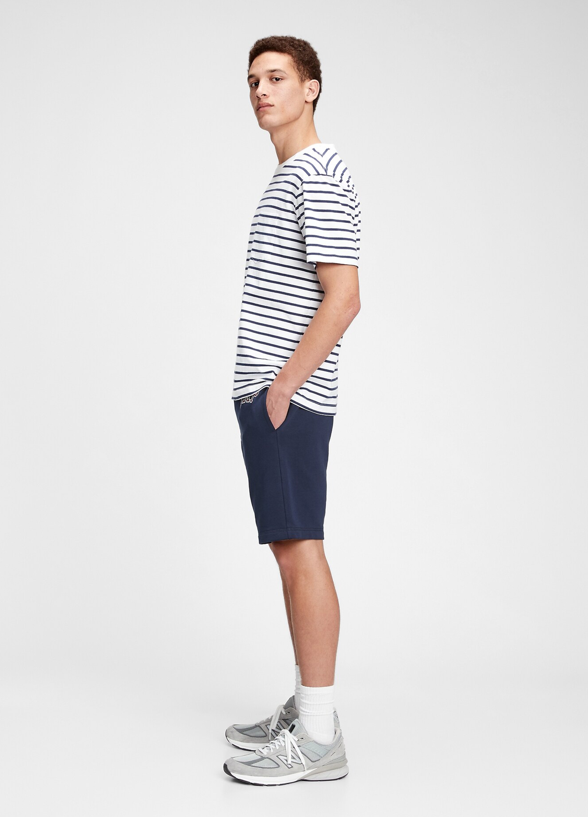 GAP, Bermuda Jogger In Felpa Con Ricamo Logo Gap, Uomo, Blu, Taglia: XS