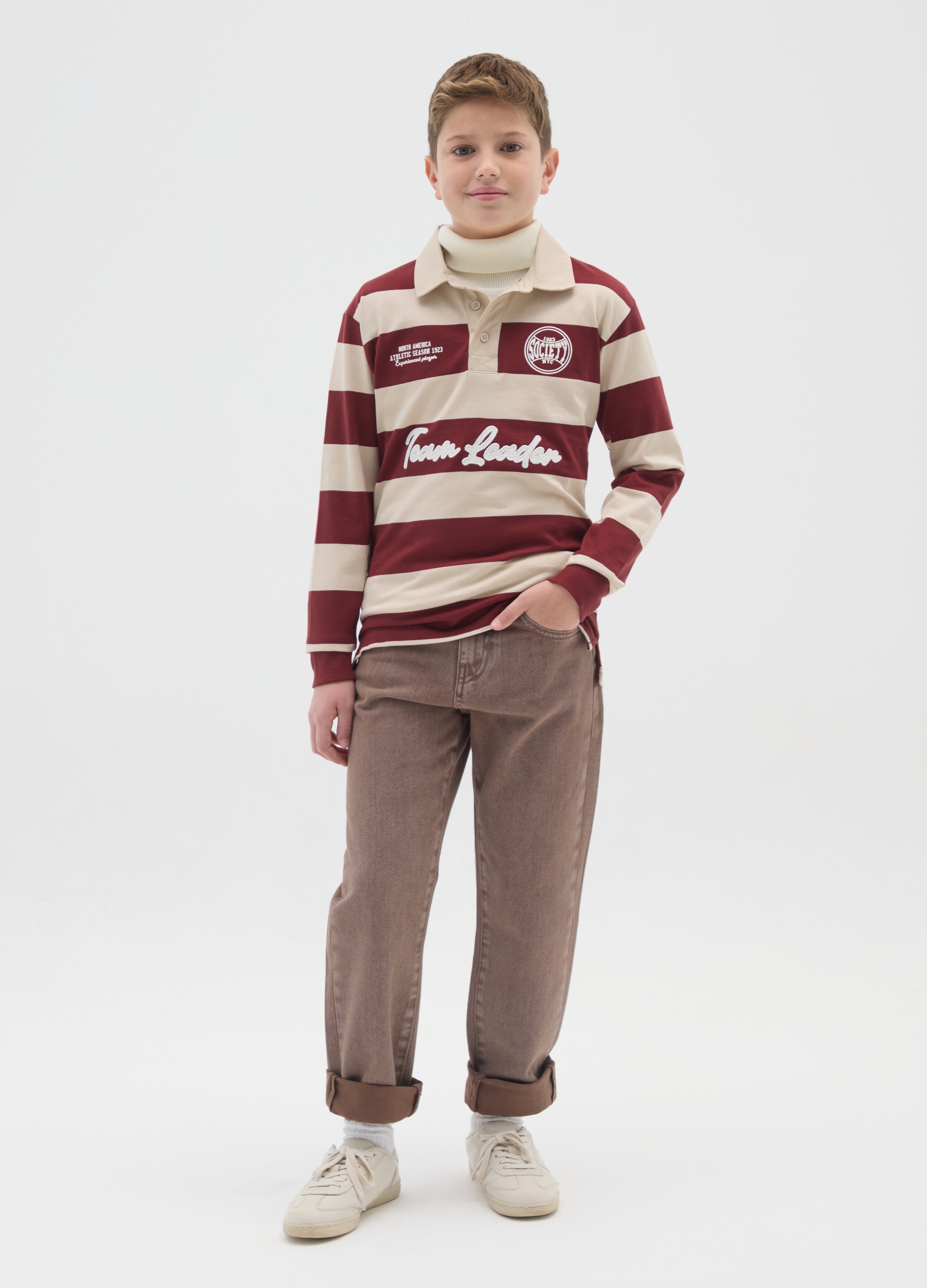 OVS KIDS, Jeans Marroni Da Ragazzo In Puro Cotone Regular Fit, Bambino, Marrone, Taglia: 10-11