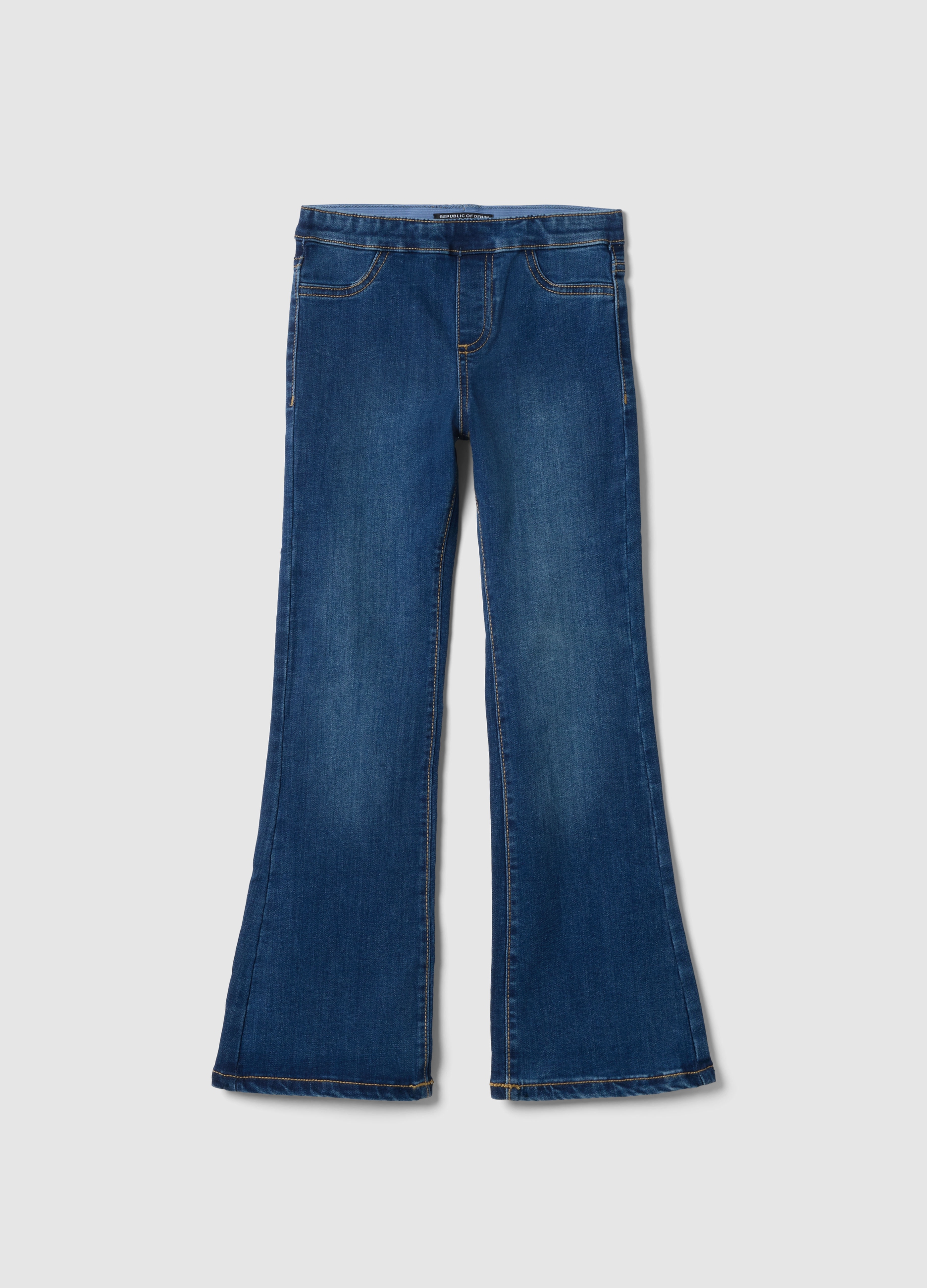 OVS KIDS, Jeggings Azul Flare Fit Para Niña En Mezcla De Algodón, Niña, Blu Bluette, Talla: 9-10