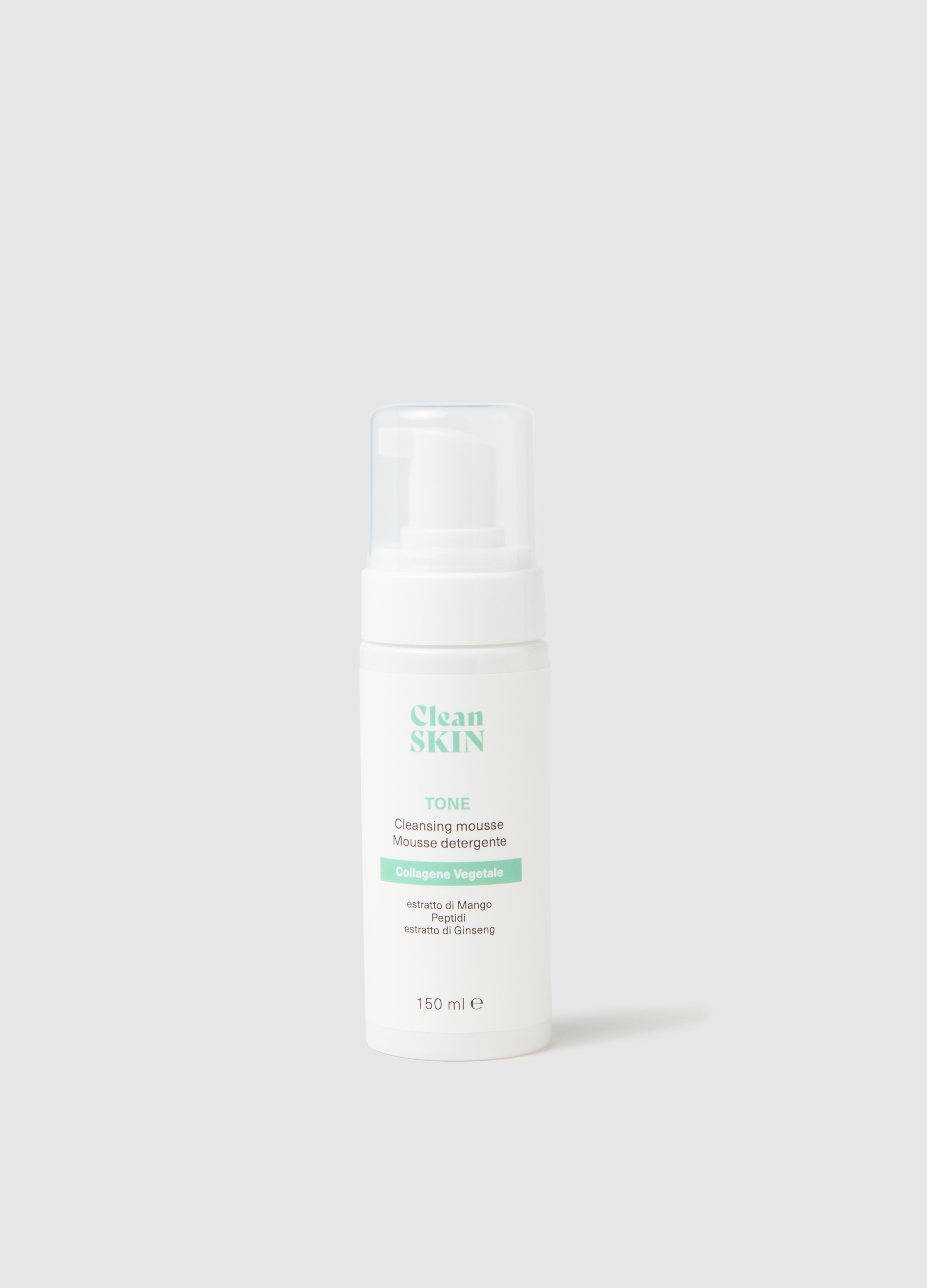 SKIN&CLEAN, Mousse Detergente Con Collagene Vegetale 150ml, Donna, Bianco, Taglia: FASUL