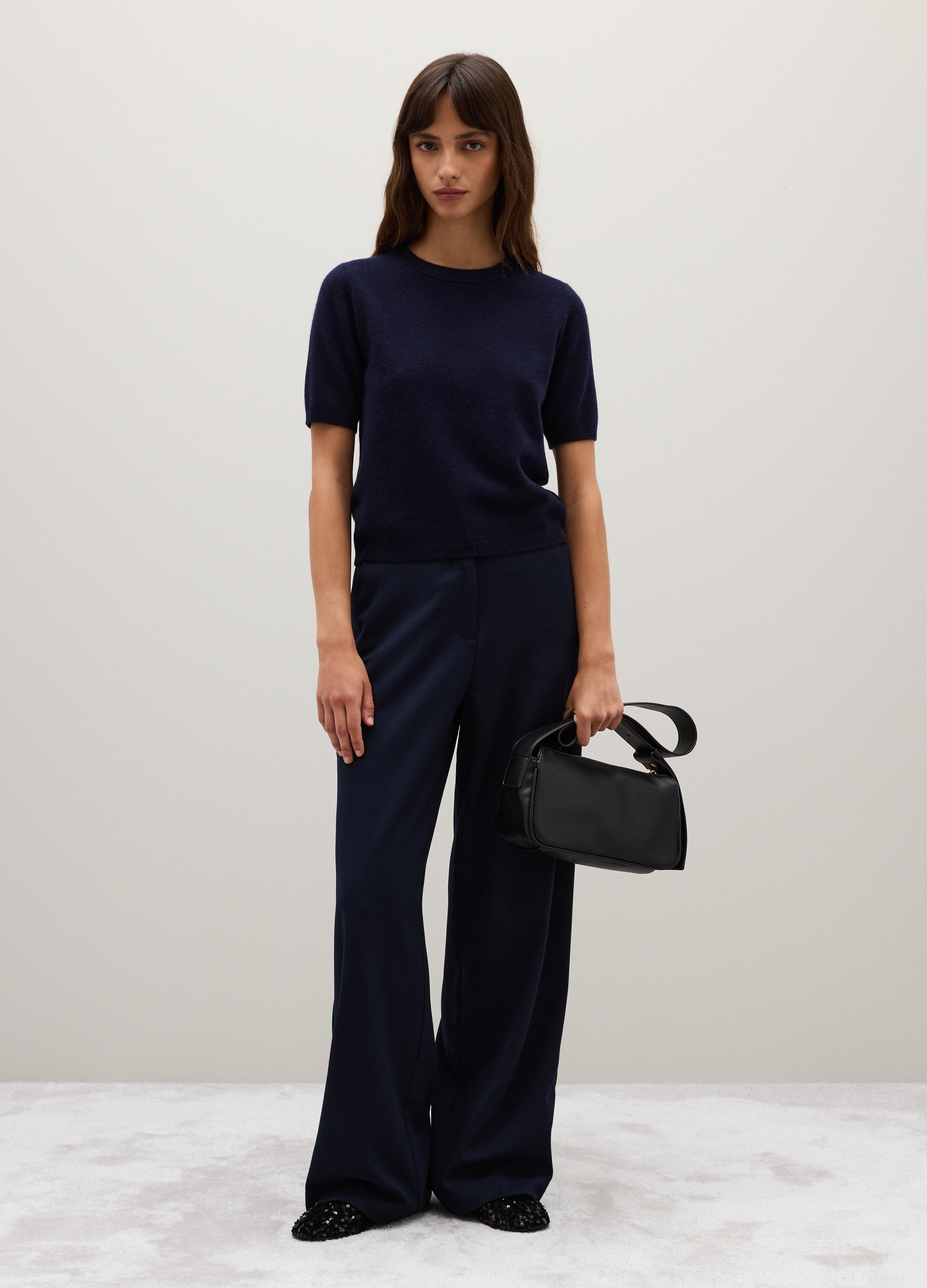 OVS, Pantalones Azules Flare Elásticos, Mujer, Azul marino, Talla: 36